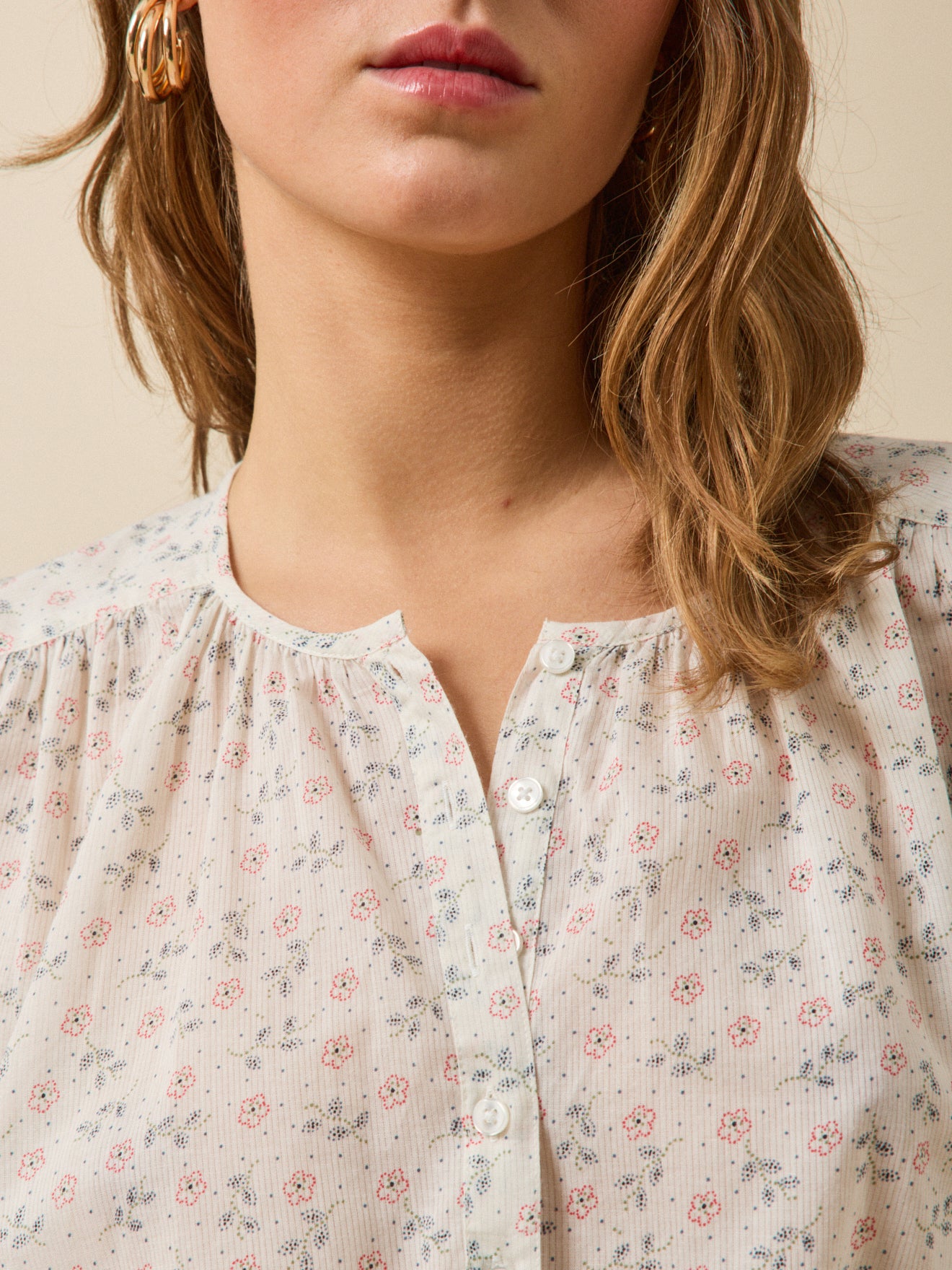 Women's Lily-print blouse