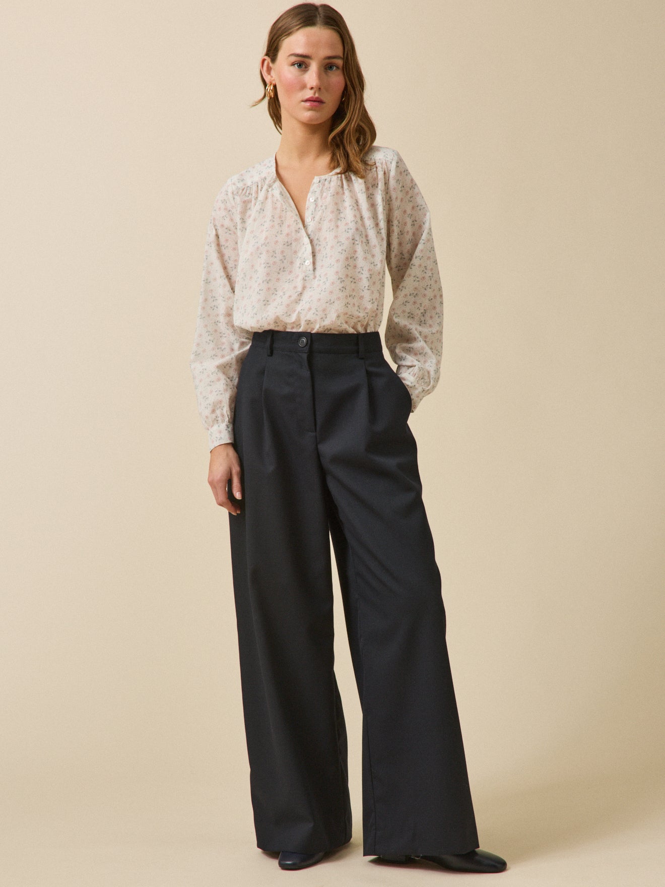 Women's Lily-print blouse