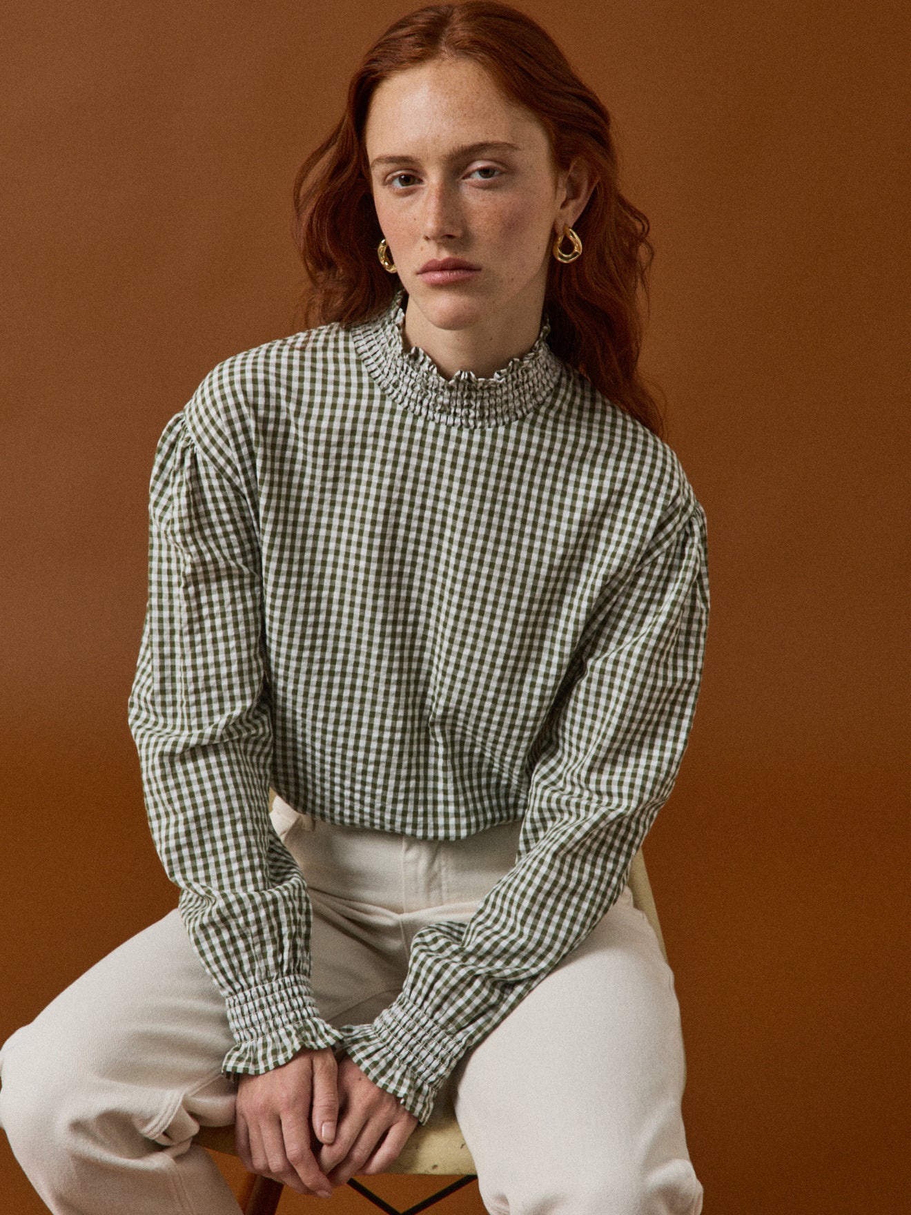Women's gingham check blouse - Cyrillus x Apaches Collections