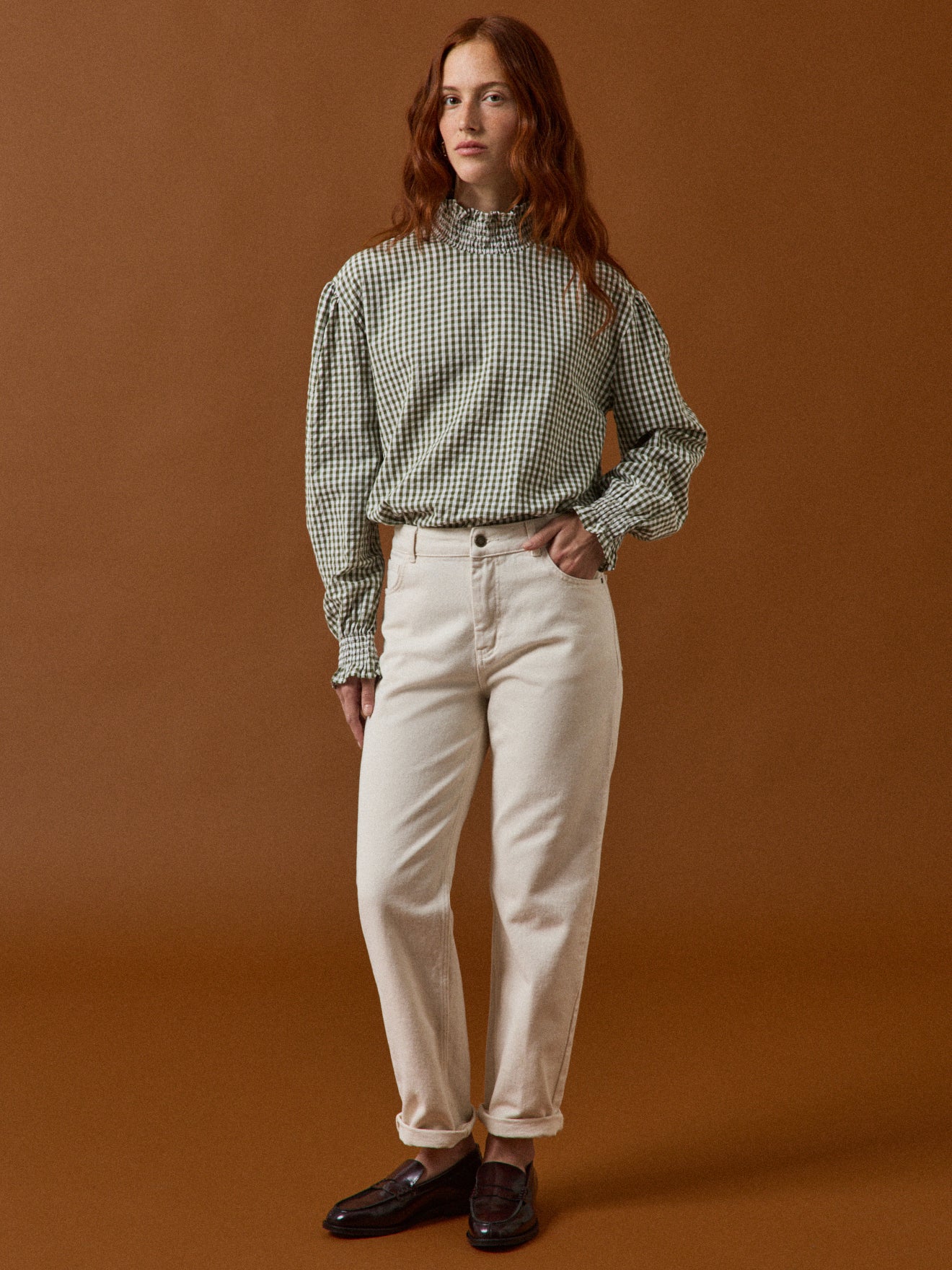 Women's gingham check blouse - Cyrillus x Apaches Collections