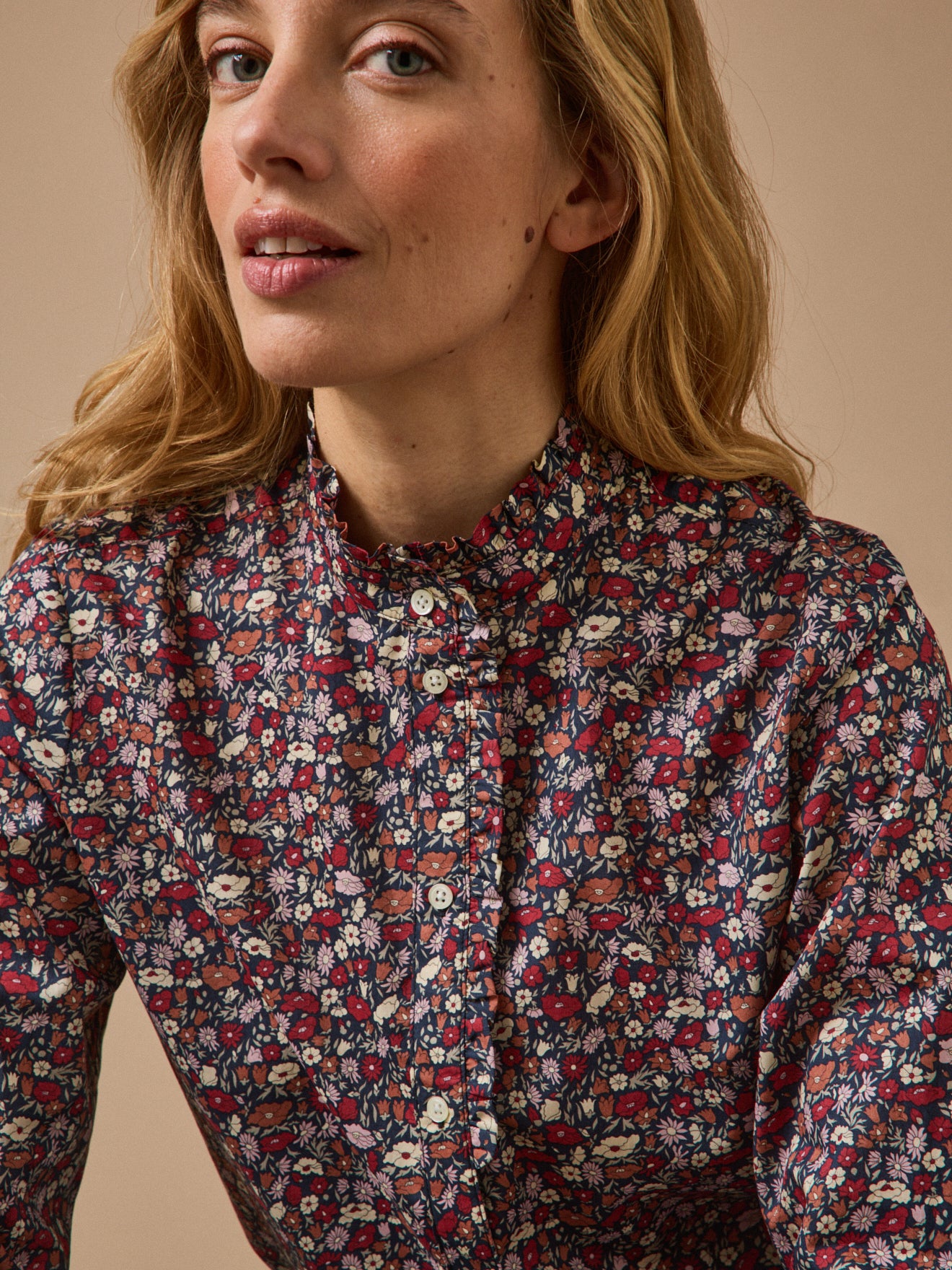 Women's blouse made with Liberty fabric - Emilie style