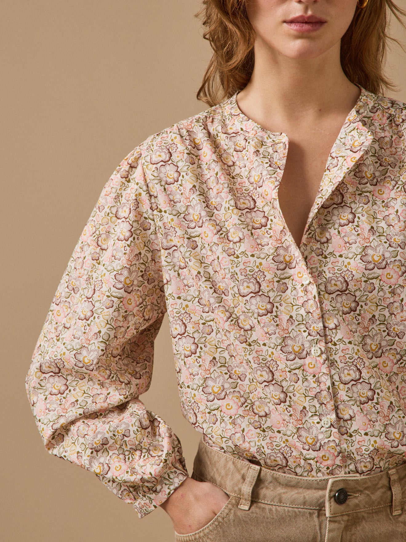 Women's blouse made with Liberty fabric