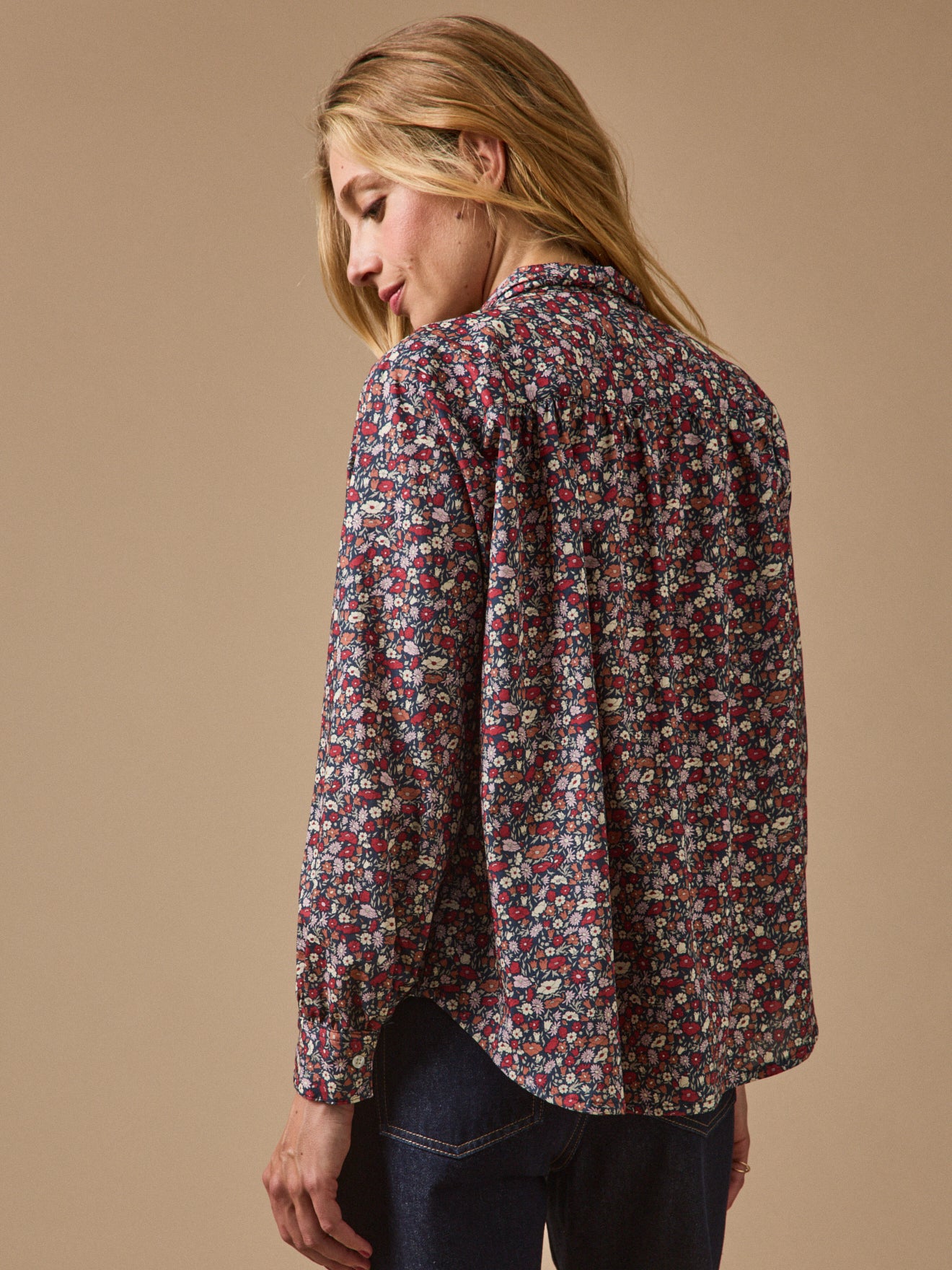 Women's Petal & Daisy motif blouse - Made with Liberty fabric