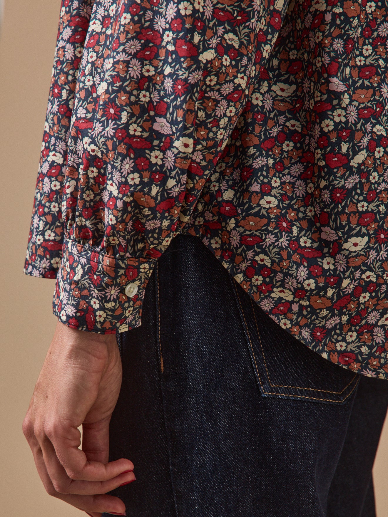 Women's Petal & Daisy motif blouse - Made with Liberty fabric