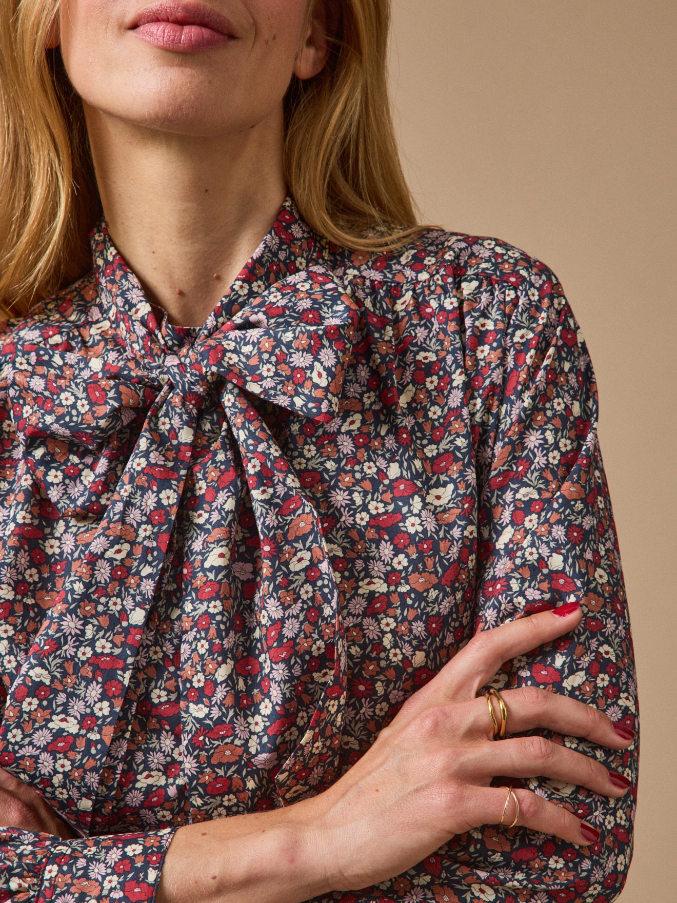 Women's Petal & Daisy motif blouse - Made with Liberty fabric