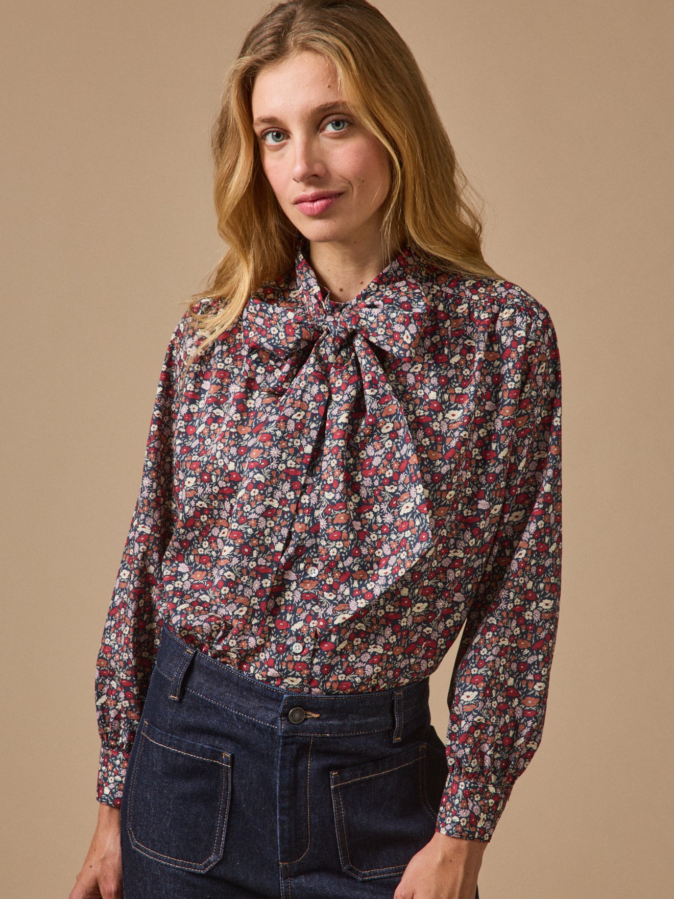 Women's Petal & Daisy motif blouse - Made with Liberty fabric