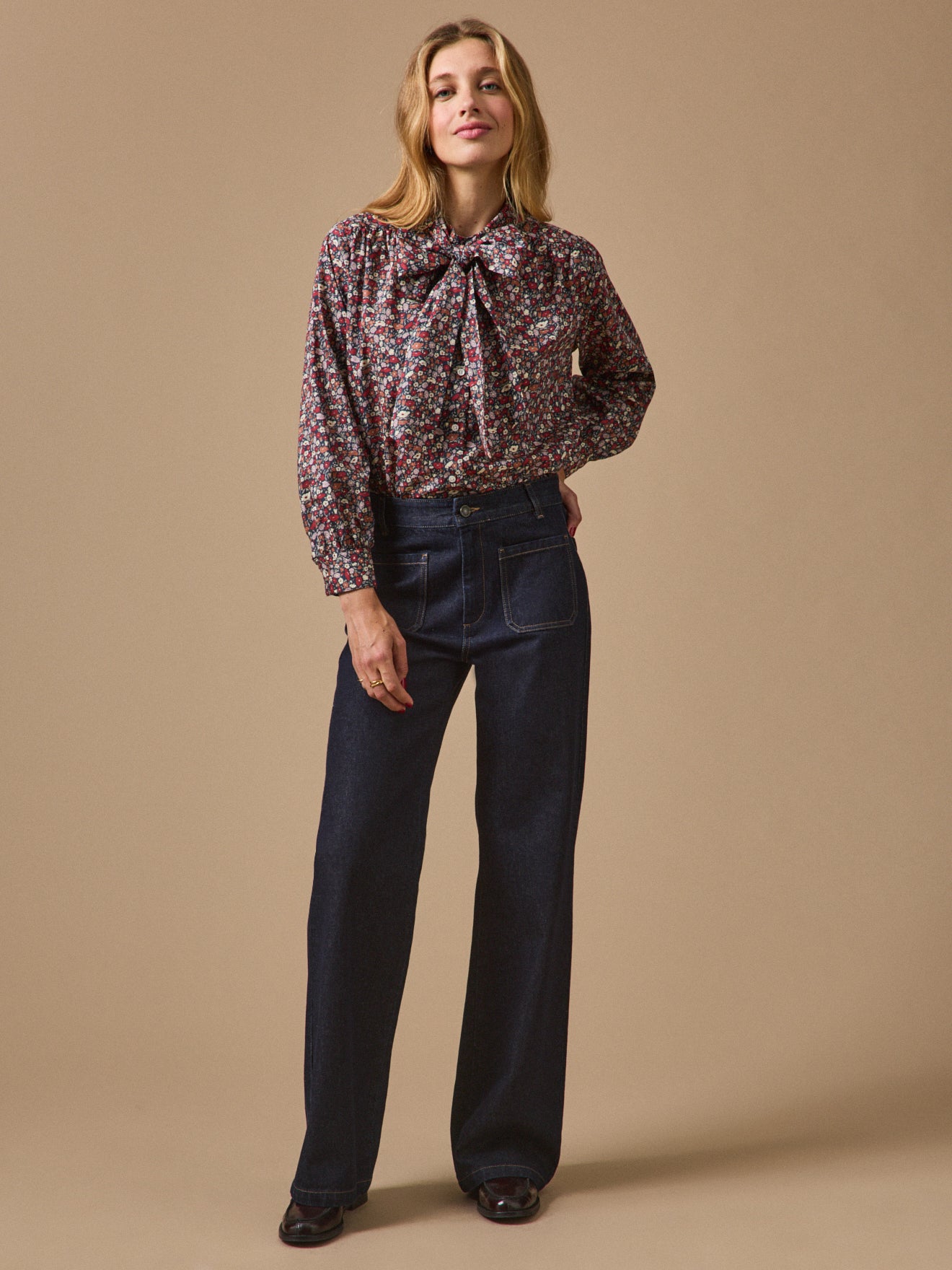 Women's Petal & Daisy motif blouse - Made with Liberty fabric