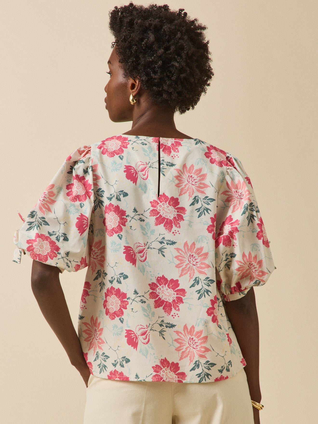 Top cérémonie femme imprimé Rosalia