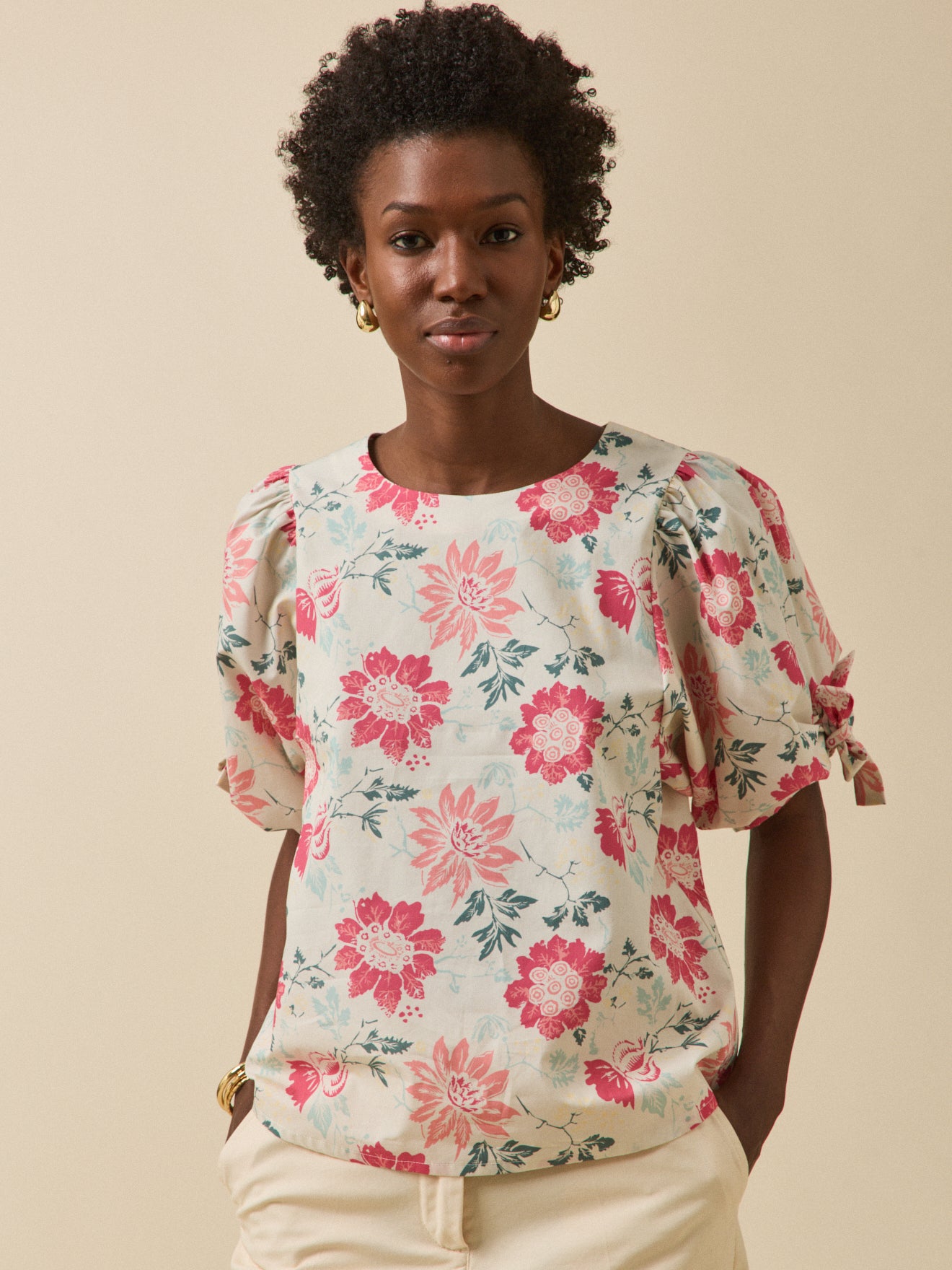 Women's Rosalia-print bridal and partywear top - Cyrillus COM