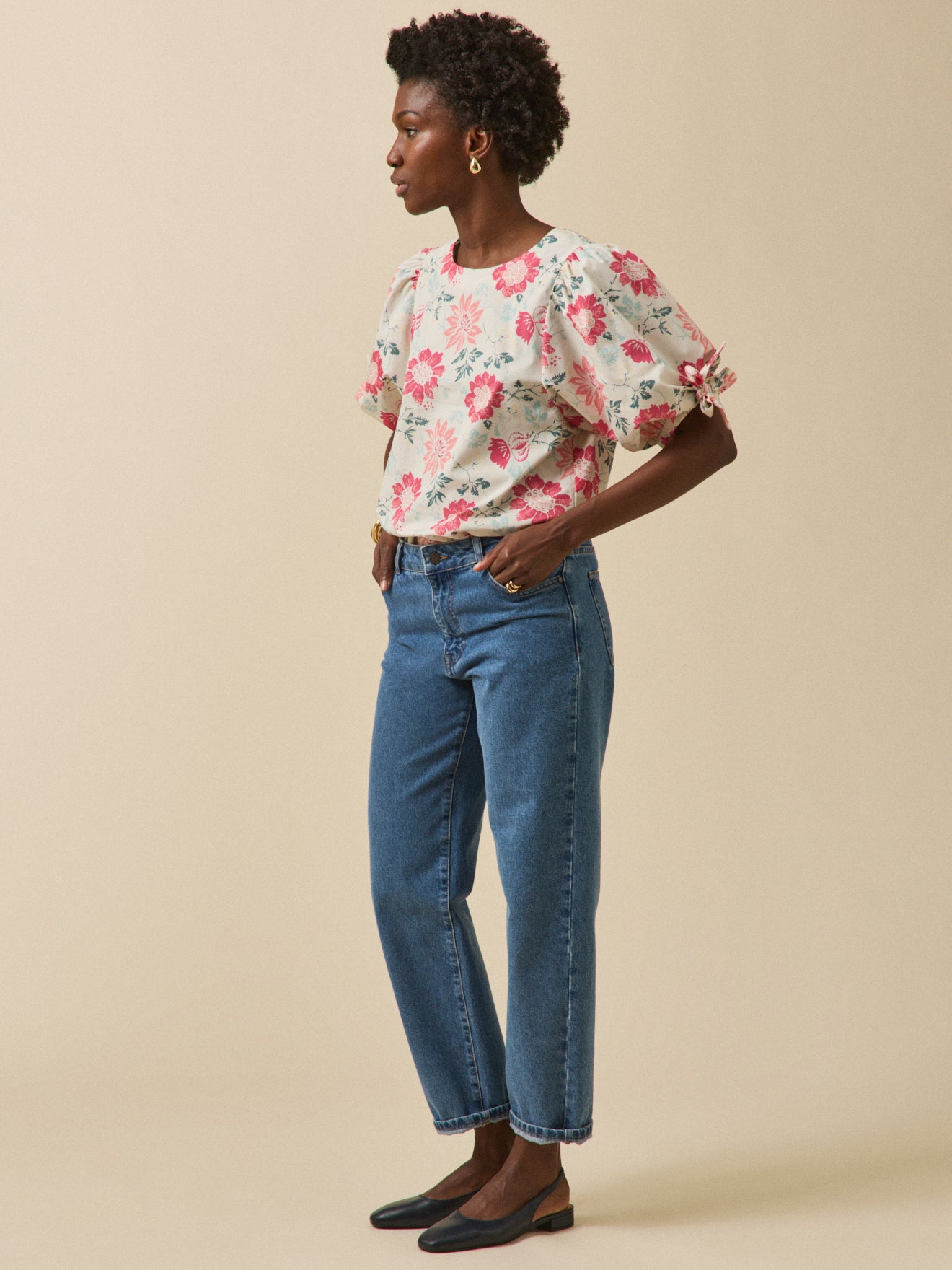 Top cérémonie femme imprimé Rosalia