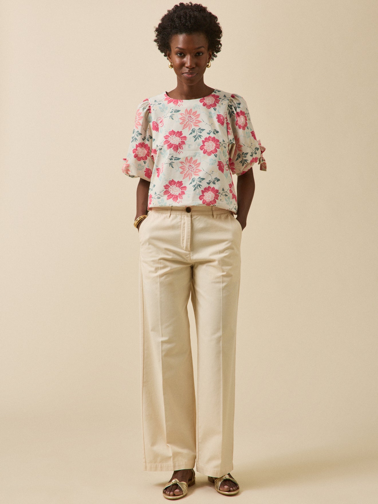 Top cérémonie femme imprimé Rosalia