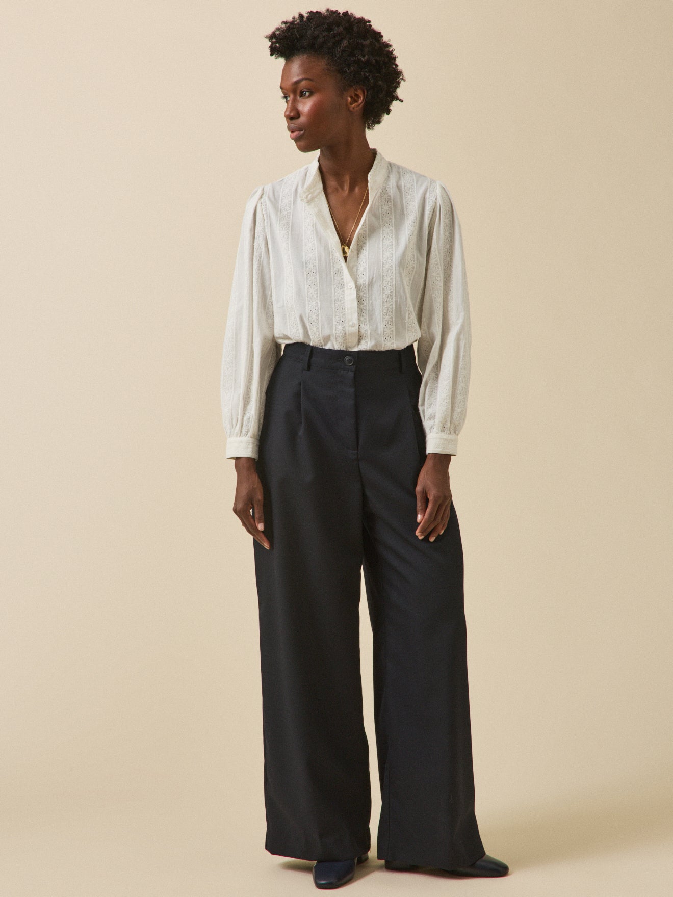 Women's organic cotton heirloom blouse