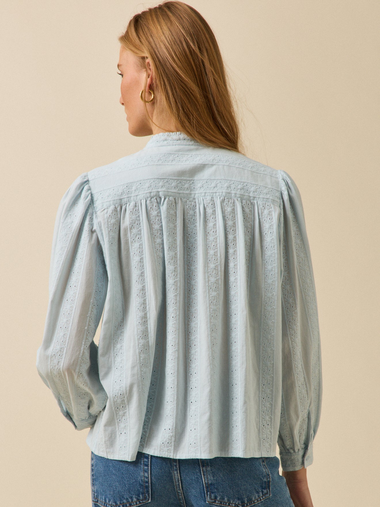 Women's organic cotton heirloom blouse
