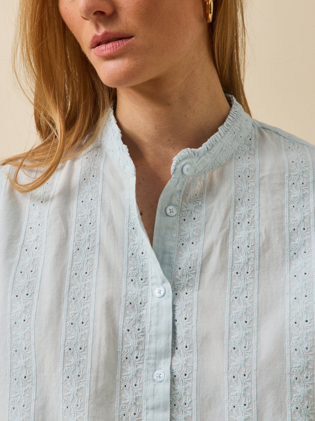 Women's organic cotton heirloom blouse