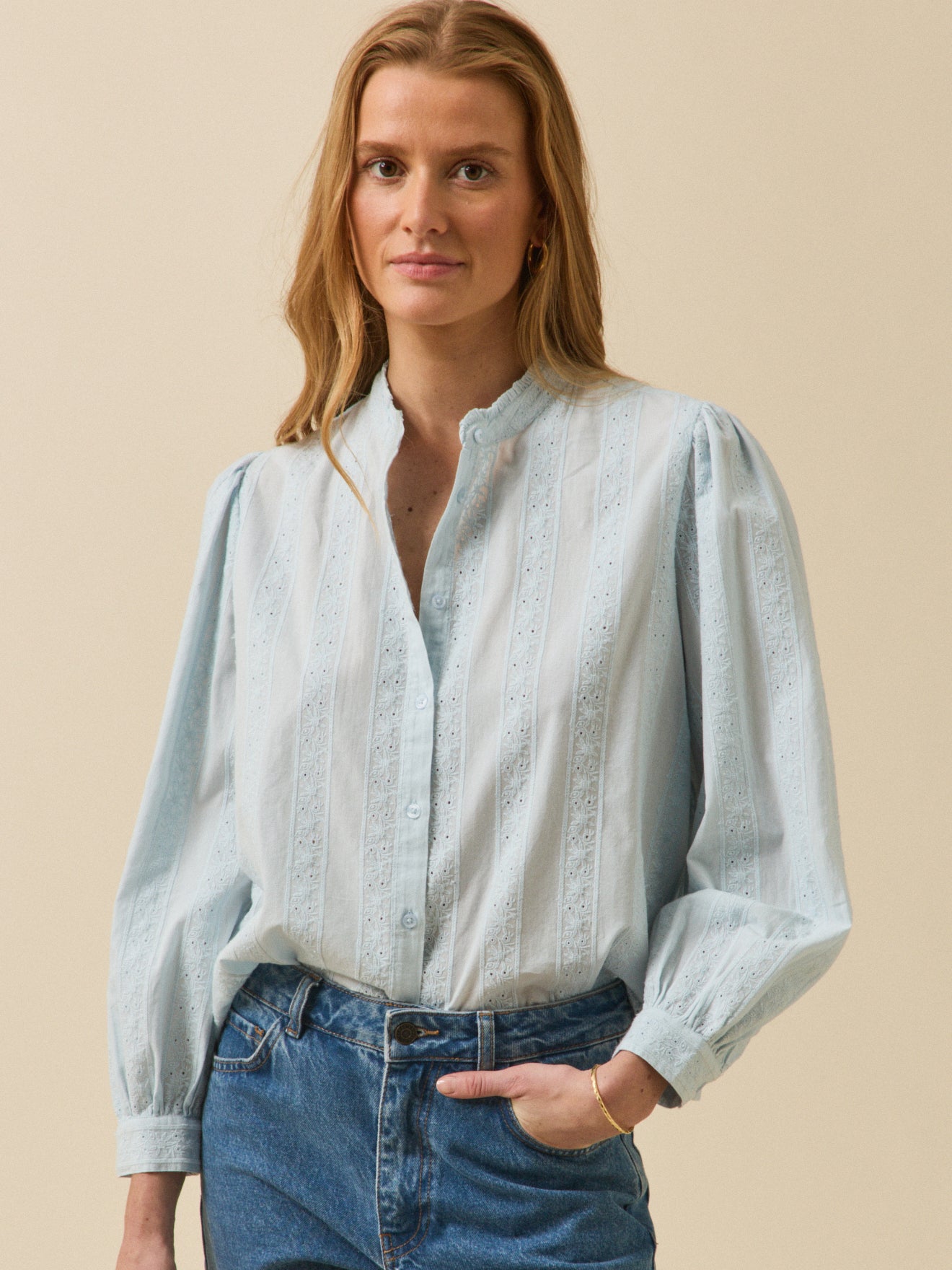 Women's organic cotton heirloom blouse