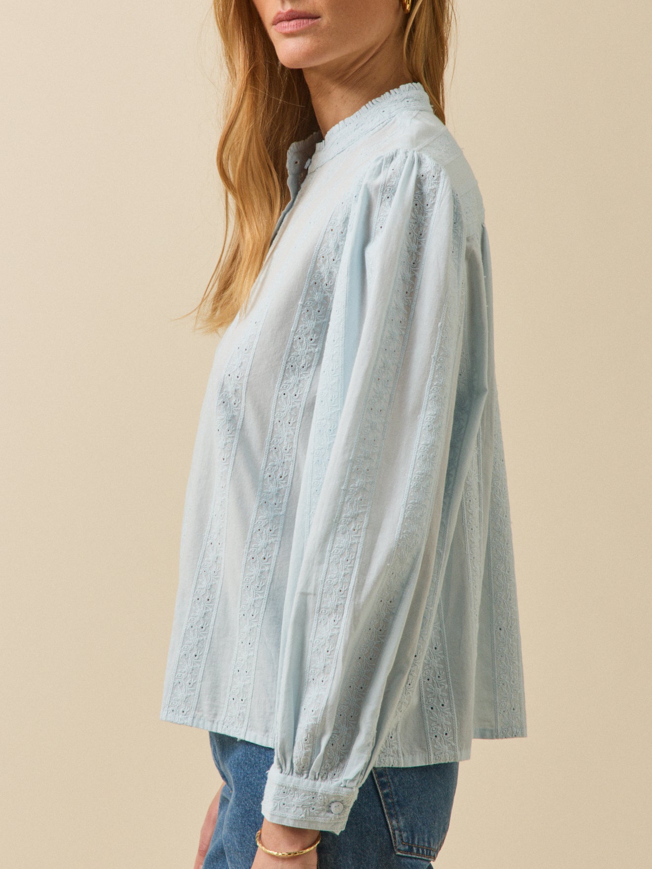 Women's organic cotton heirloom blouse