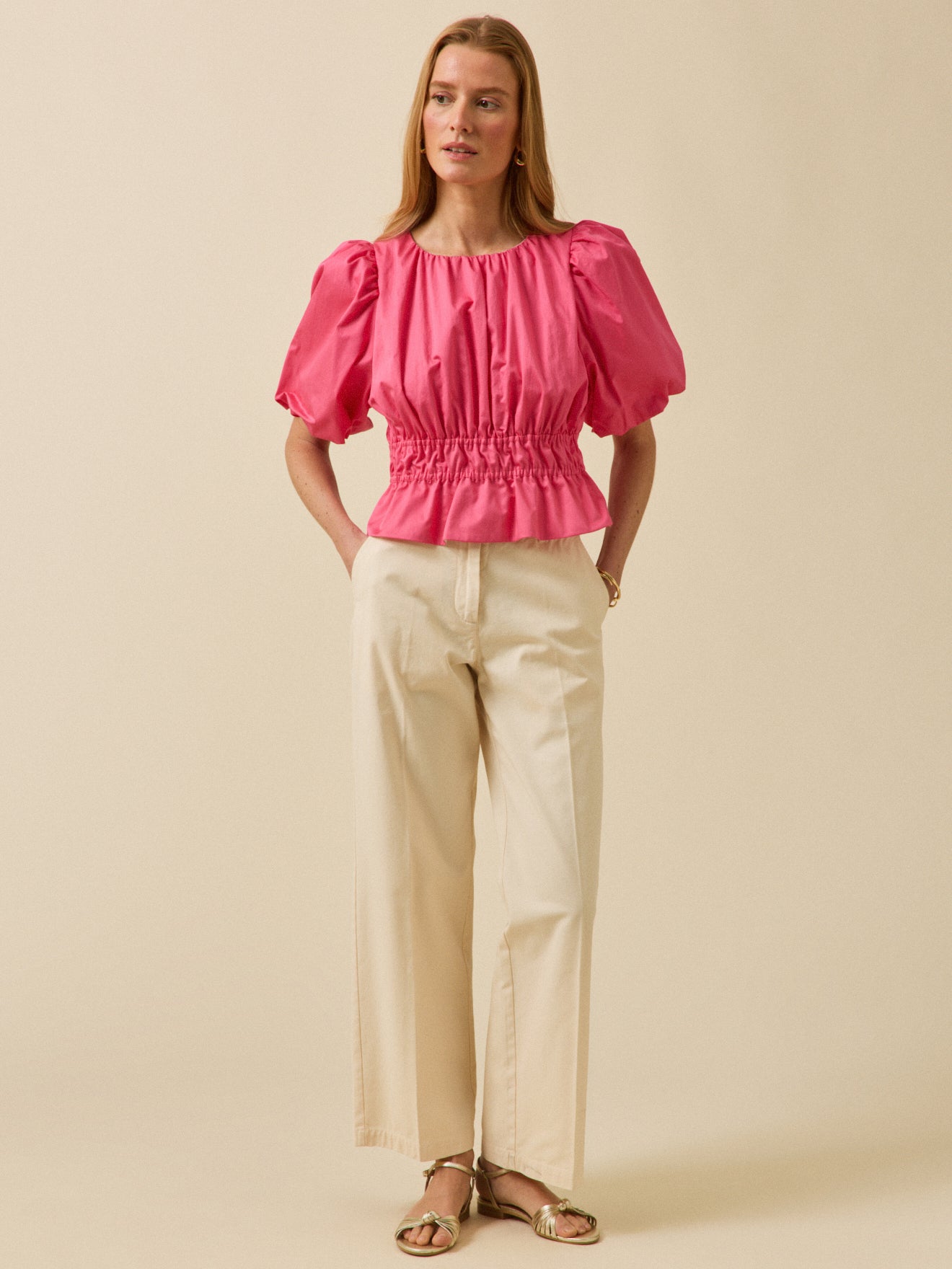 Blouse femme cérémonie popeline unie