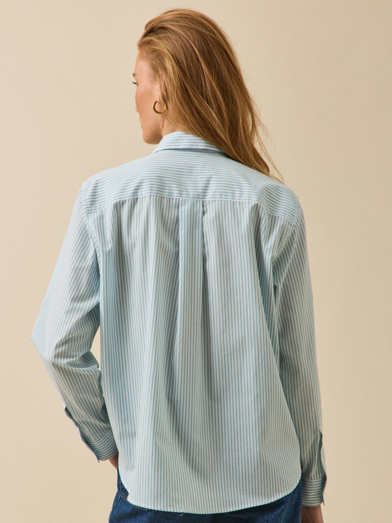 Women's striped organic cotton shirt