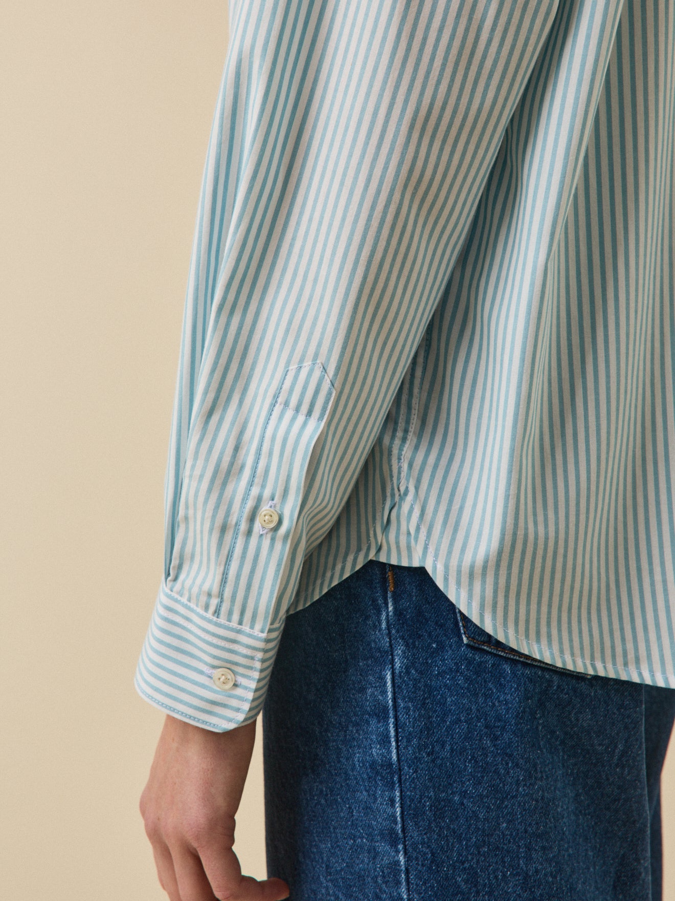 Women's striped organic cotton shirt