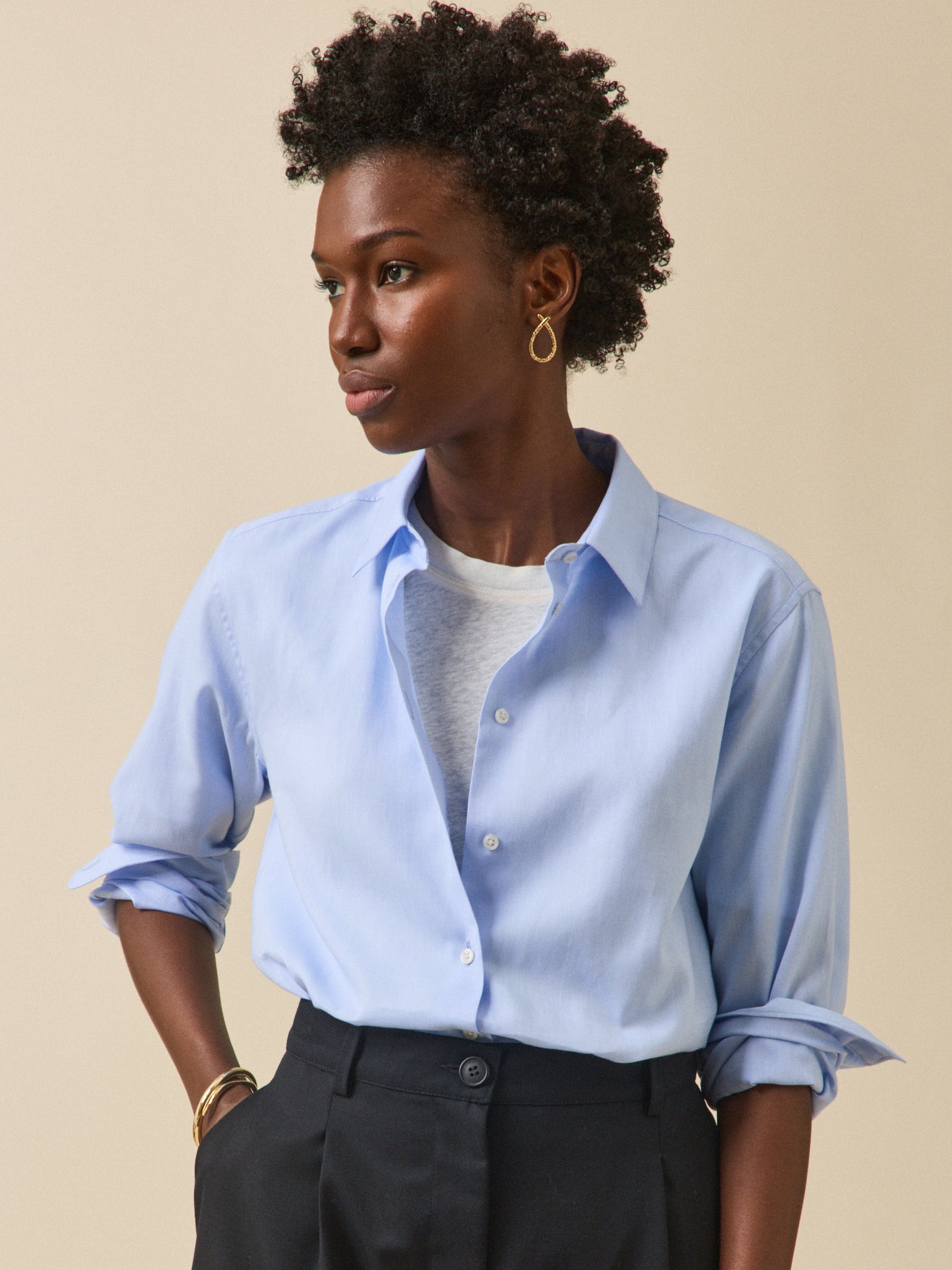 Women's organic cotton Oxford shirt