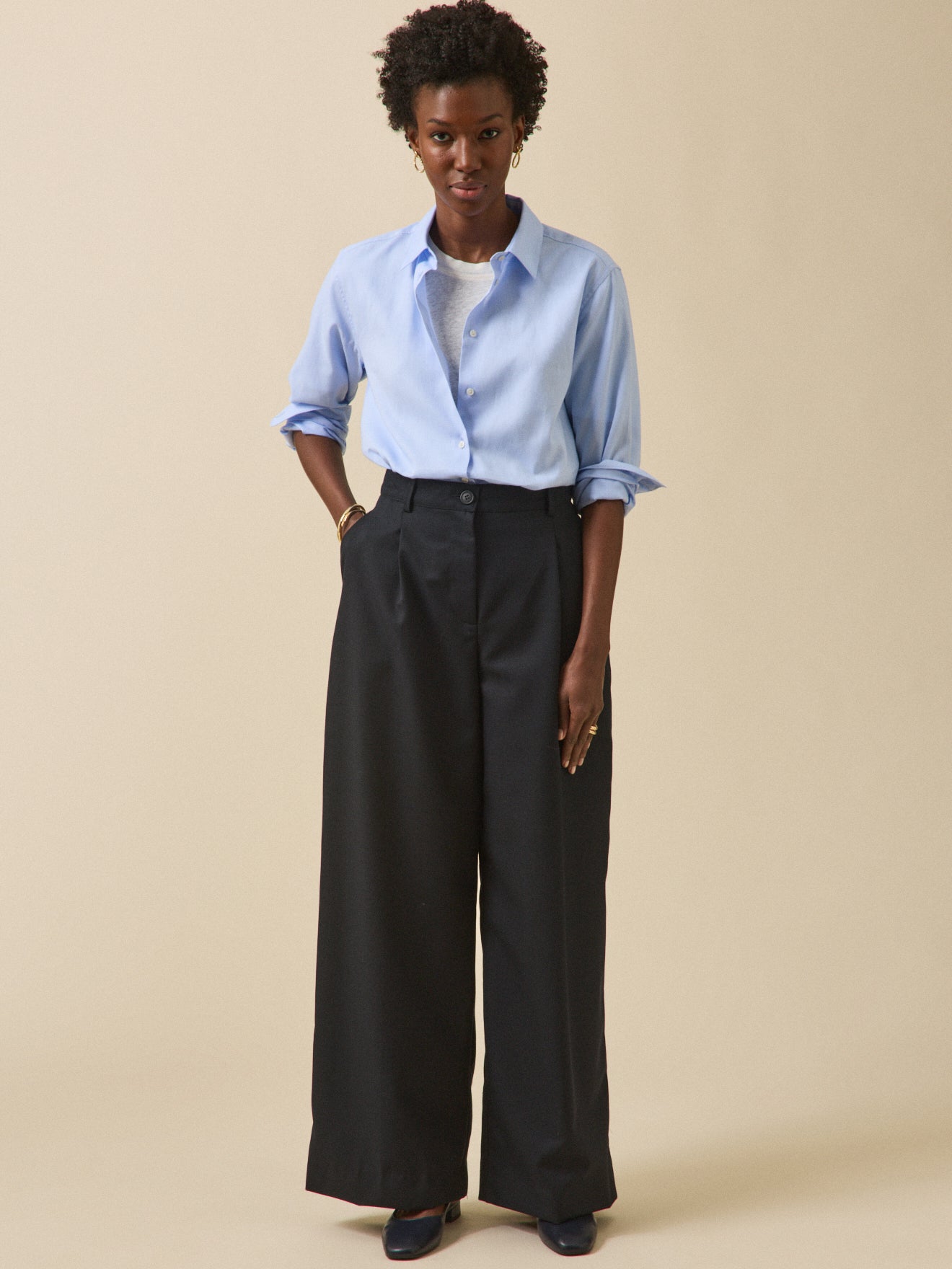 Women's organic cotton Oxford shirt