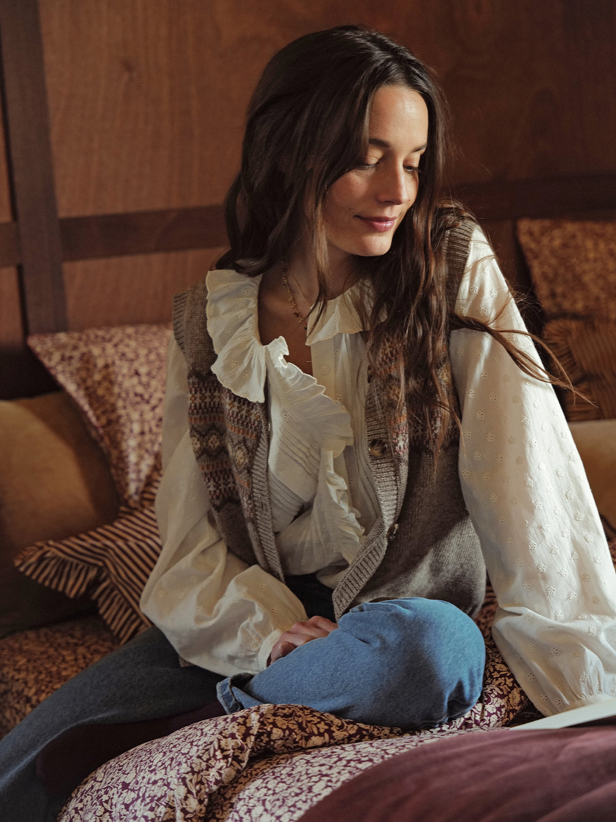 Women's broderie anglaise blouse
