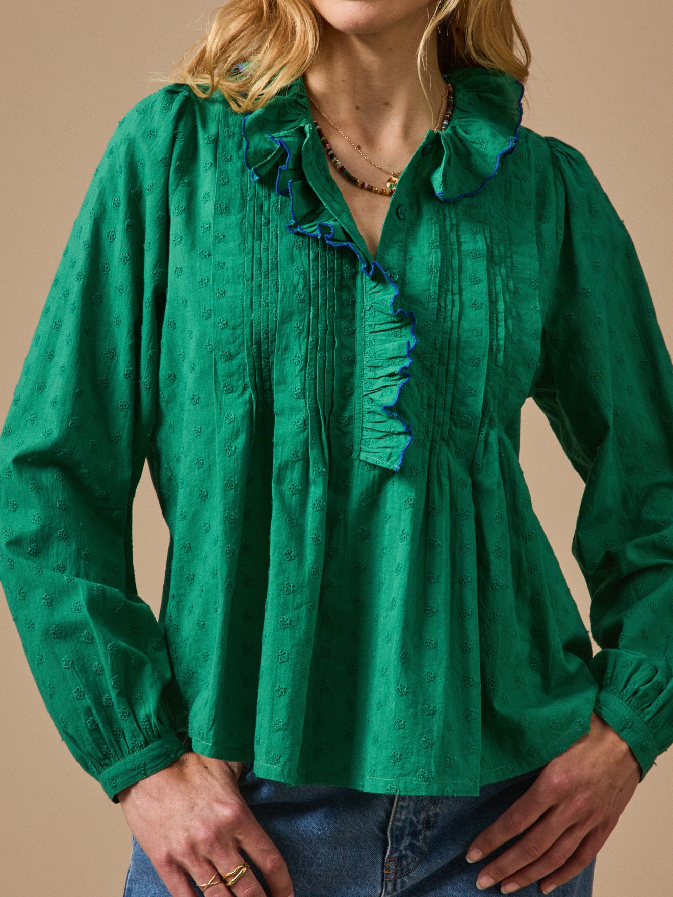 Women's broderie anglaise blouse