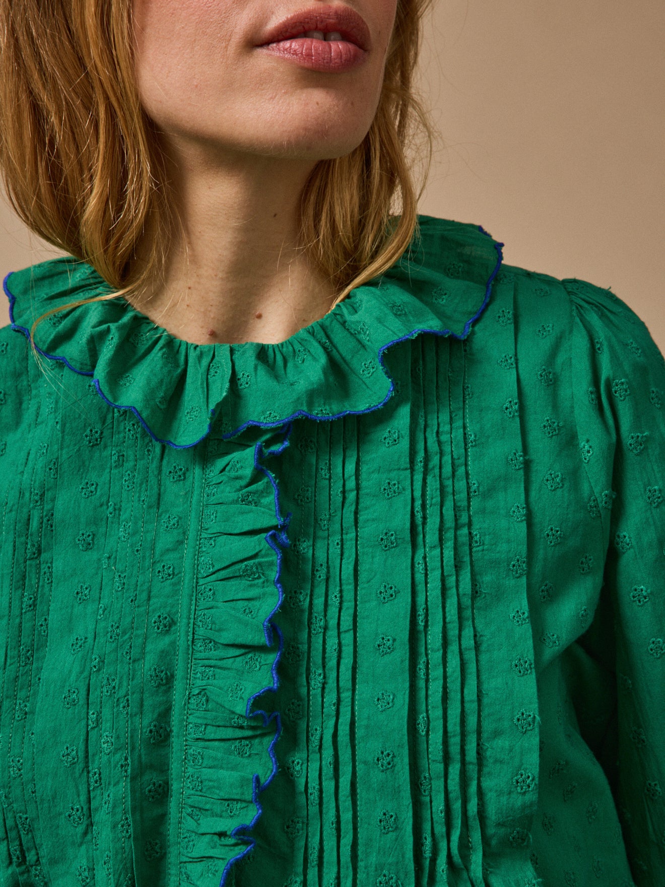 Women's broderie anglaise blouse