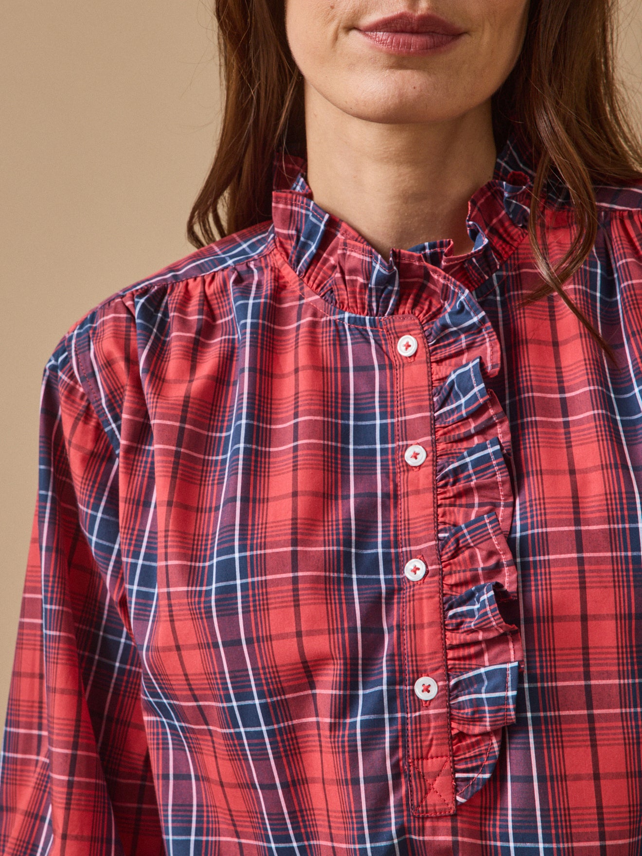 Women's checked blouse - Noemie style