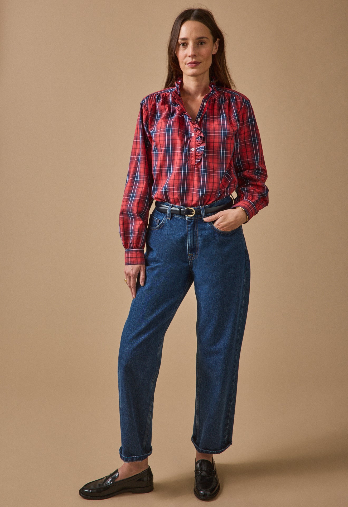 Women's checked blouse - Noemie style