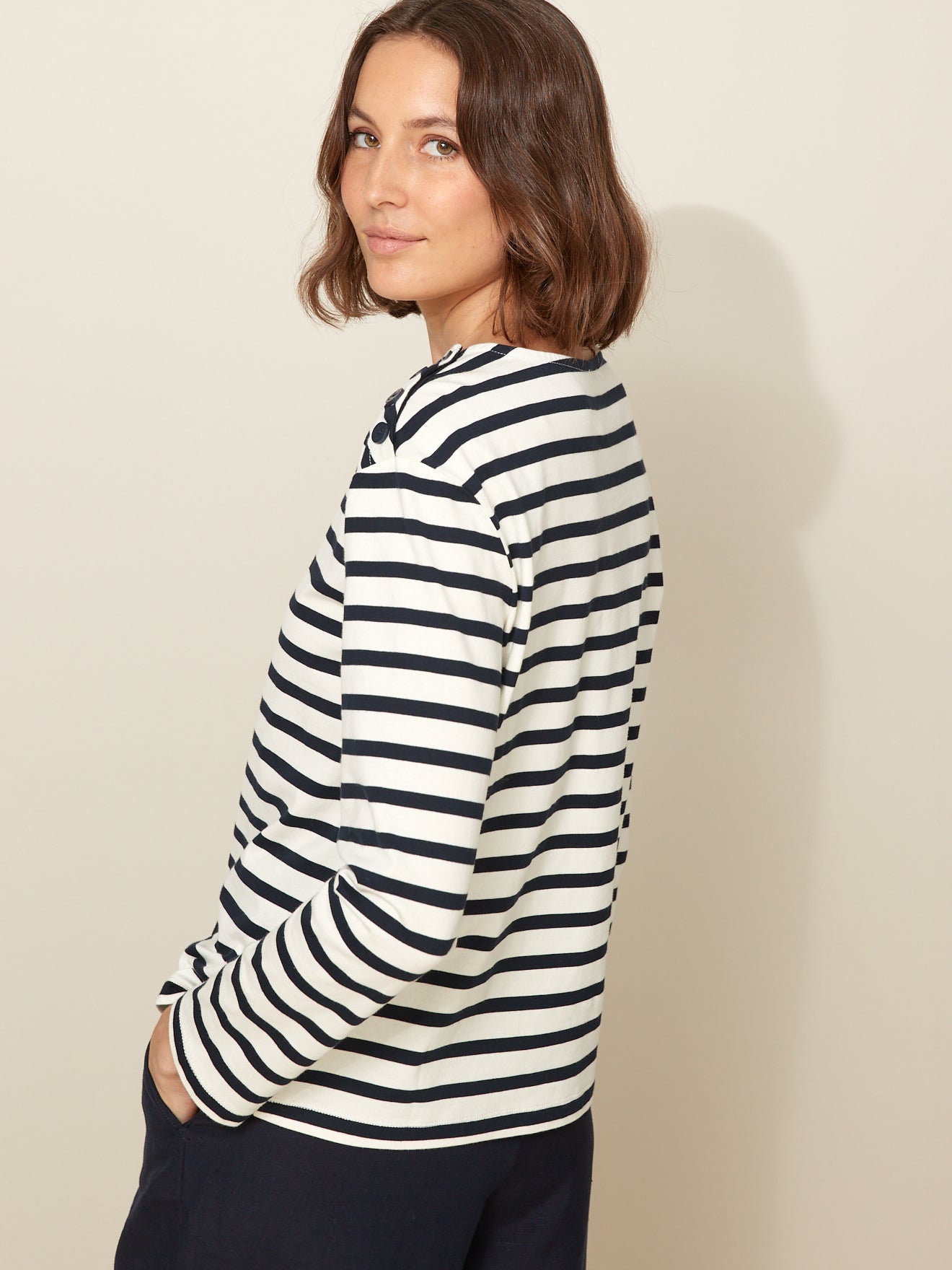 T-shirt marinière femme coton biologique