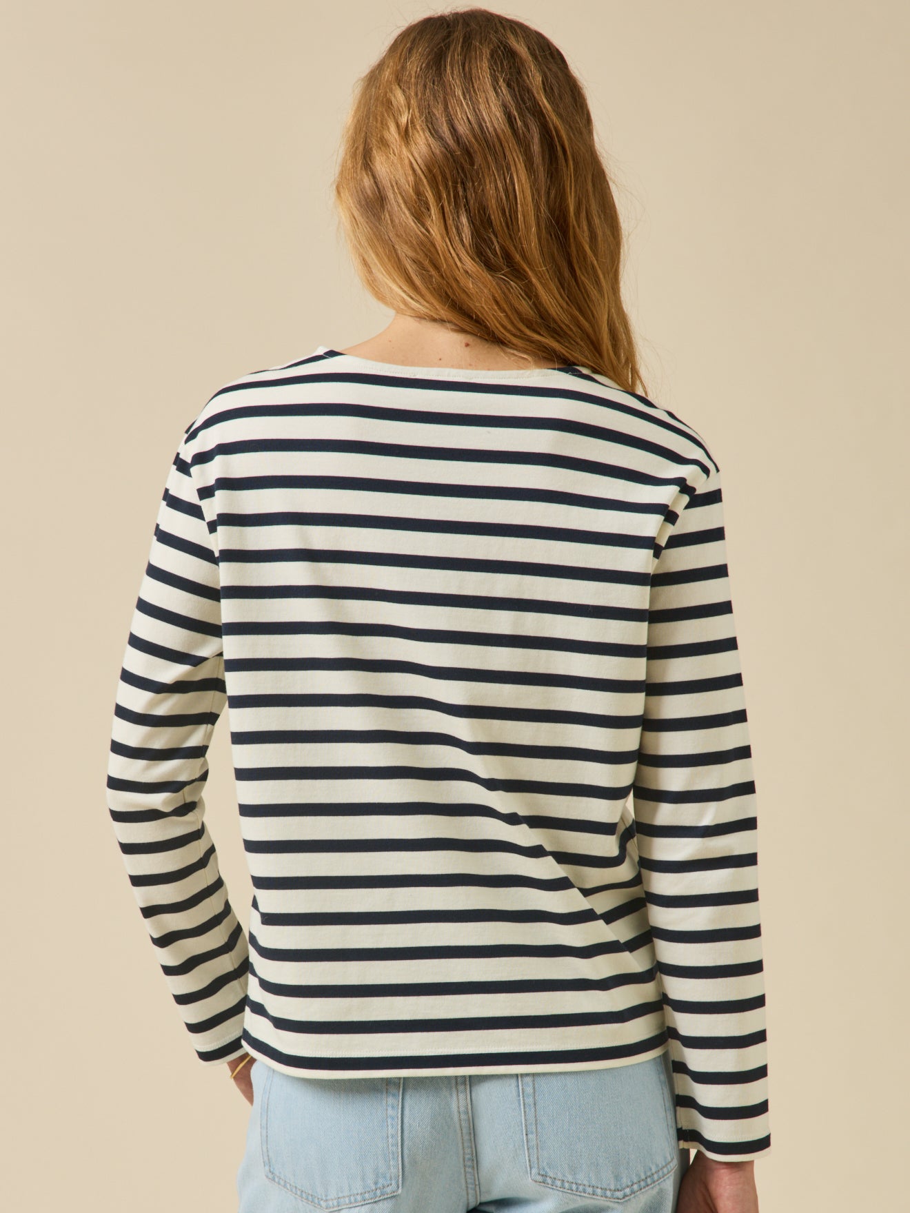 Women's sailor-stripe organic cotton T-shirt