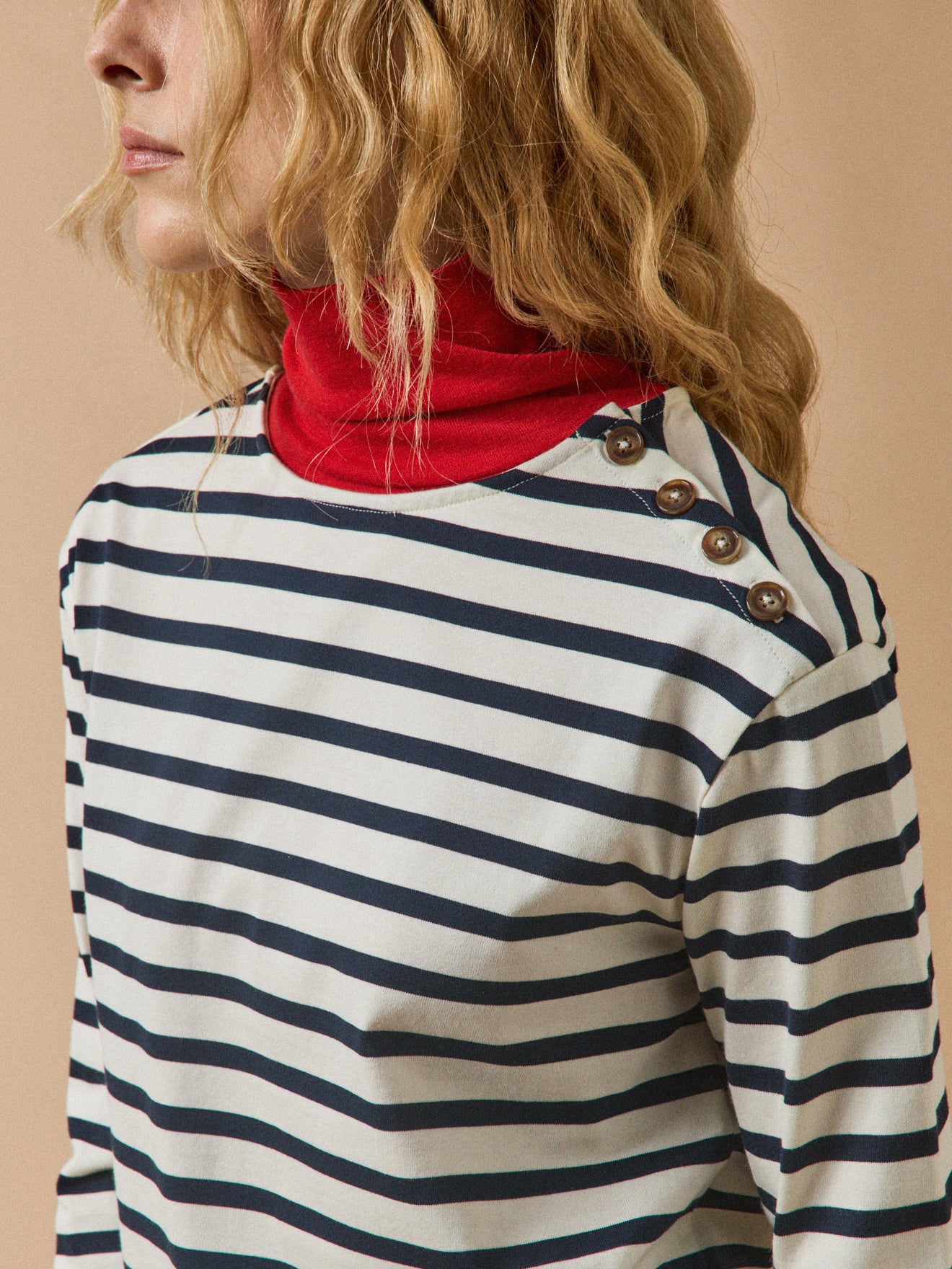 T-shirt marinière femme coton biologique