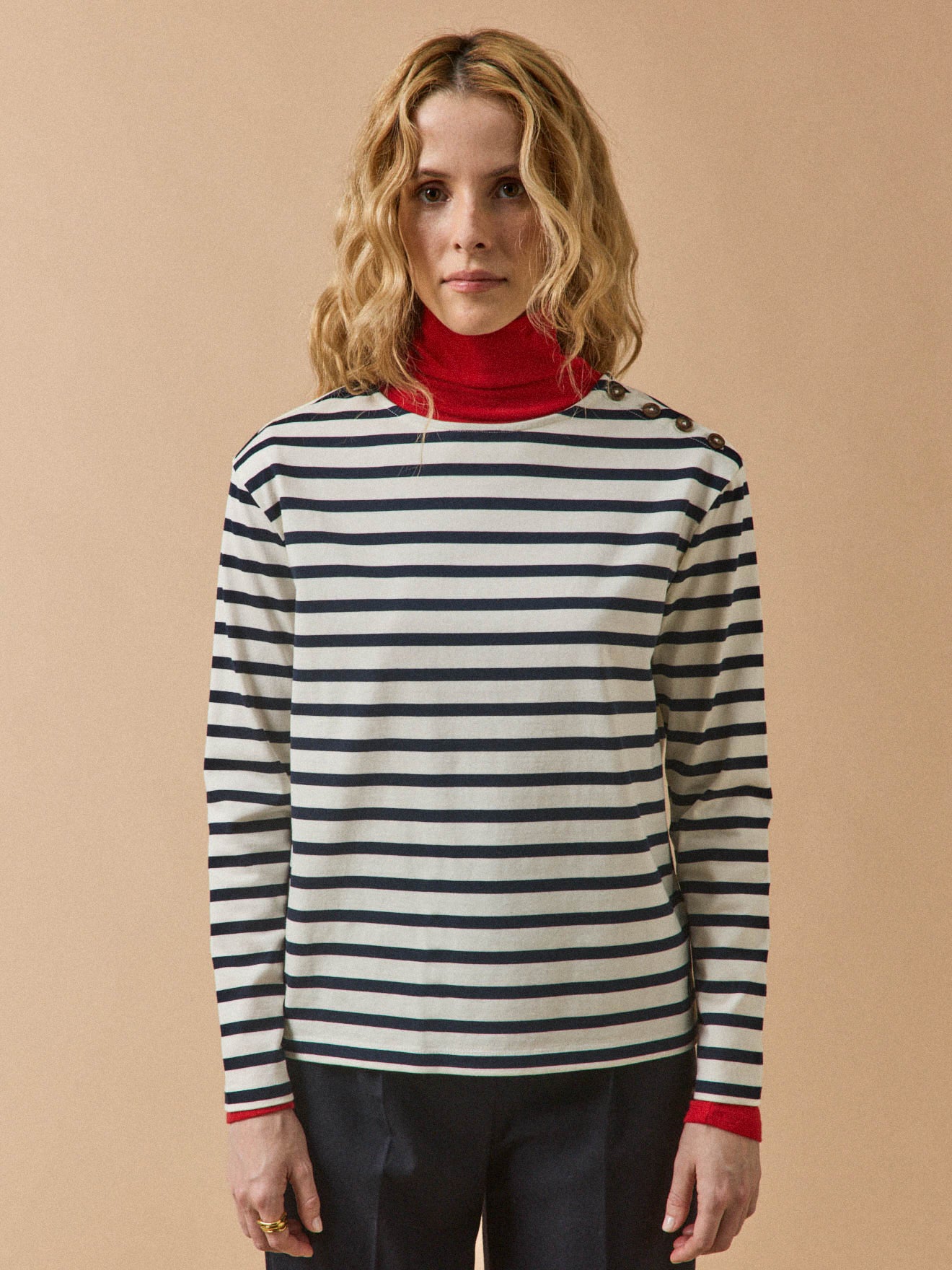 T-shirt marinière femme coton biologique