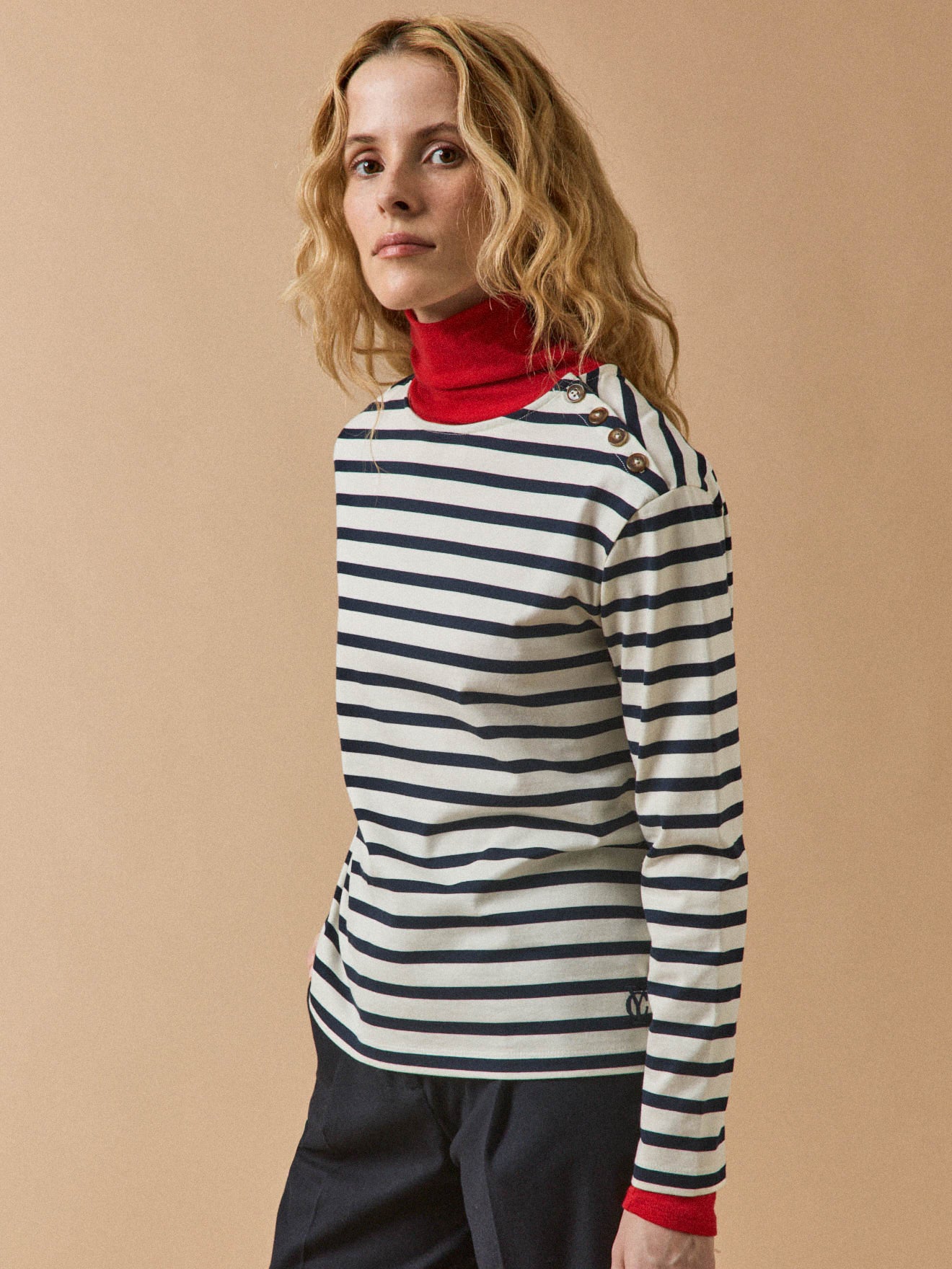 T-shirt marinière femme coton biologique