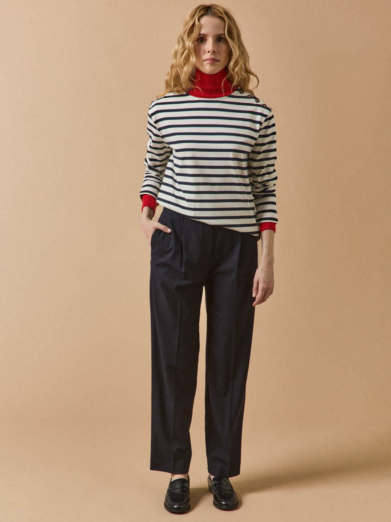 T-shirt marinière femme coton biologique