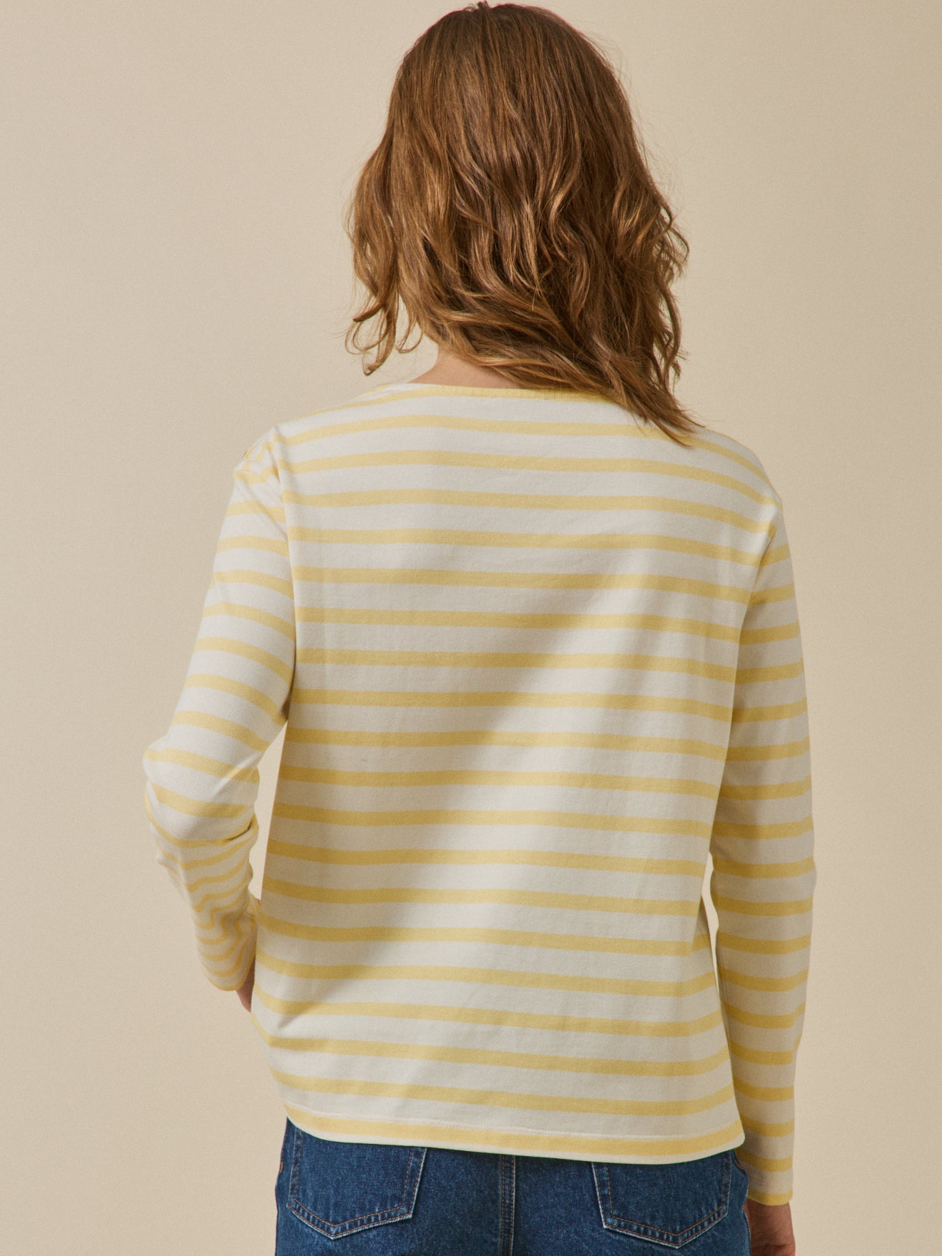 Women's sailor-stripe organic cotton T-shirt