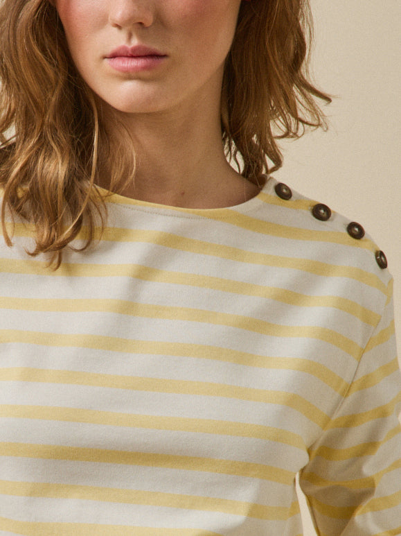 Women's sailor-stripe organic cotton T-shirt