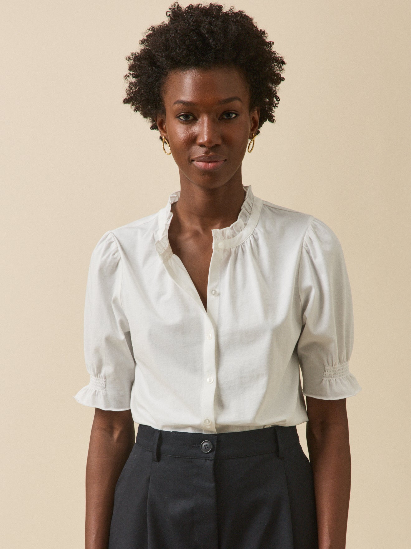 T-shirt volanté femme coton biologique