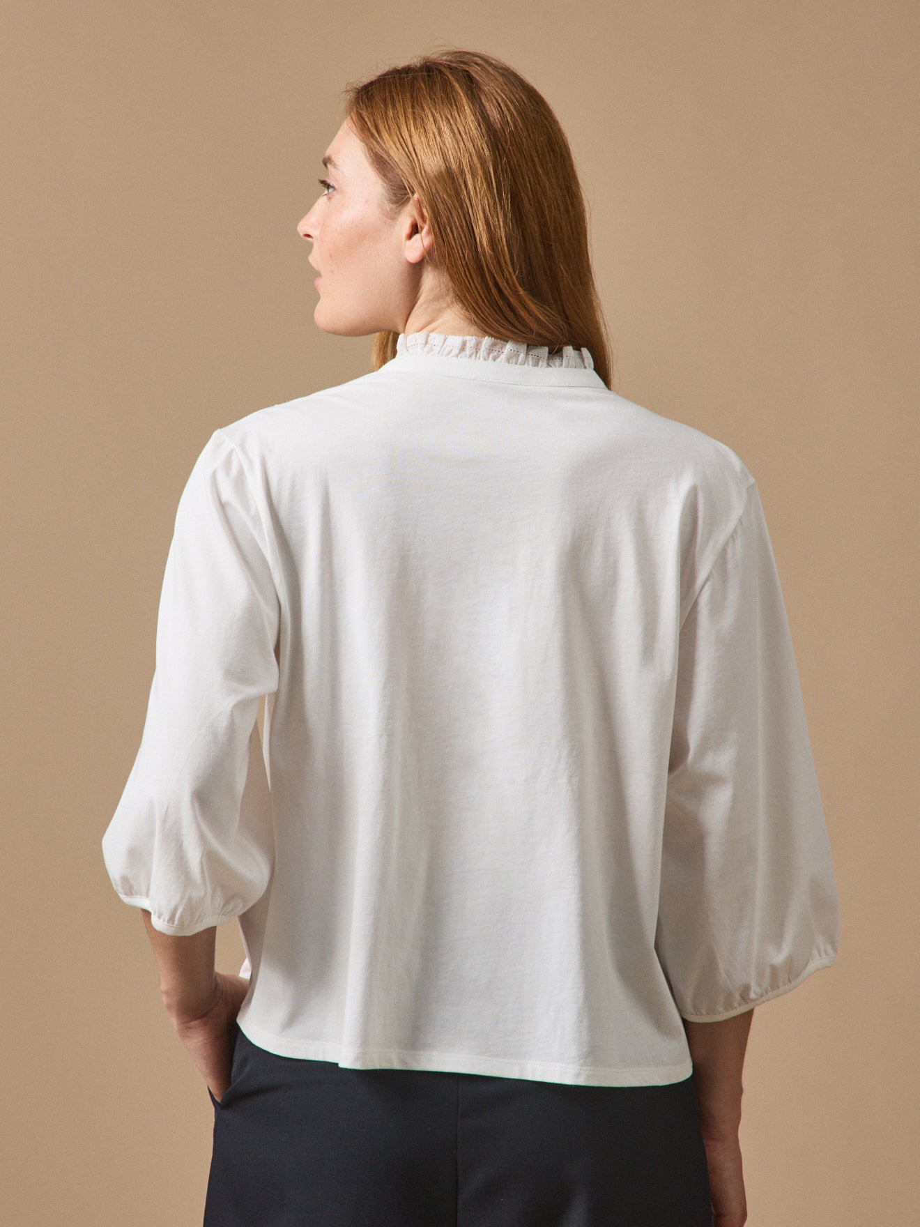 Women's organic cotton T-shirt-styled blouse