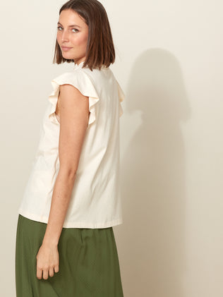 Women's organic cotton textured jacquard T-shirt