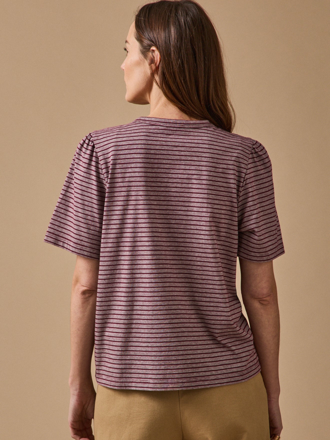 Women's striped organic cotton T-shirt