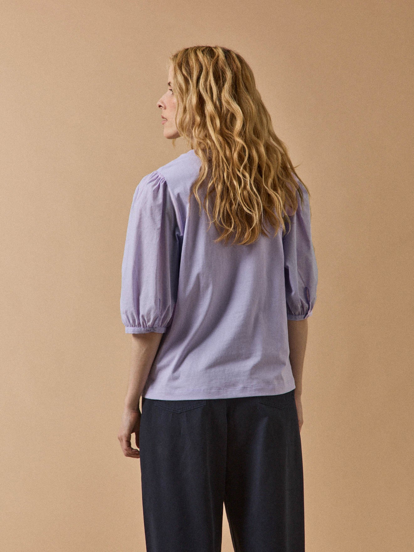 T-shirt bi-matière femme