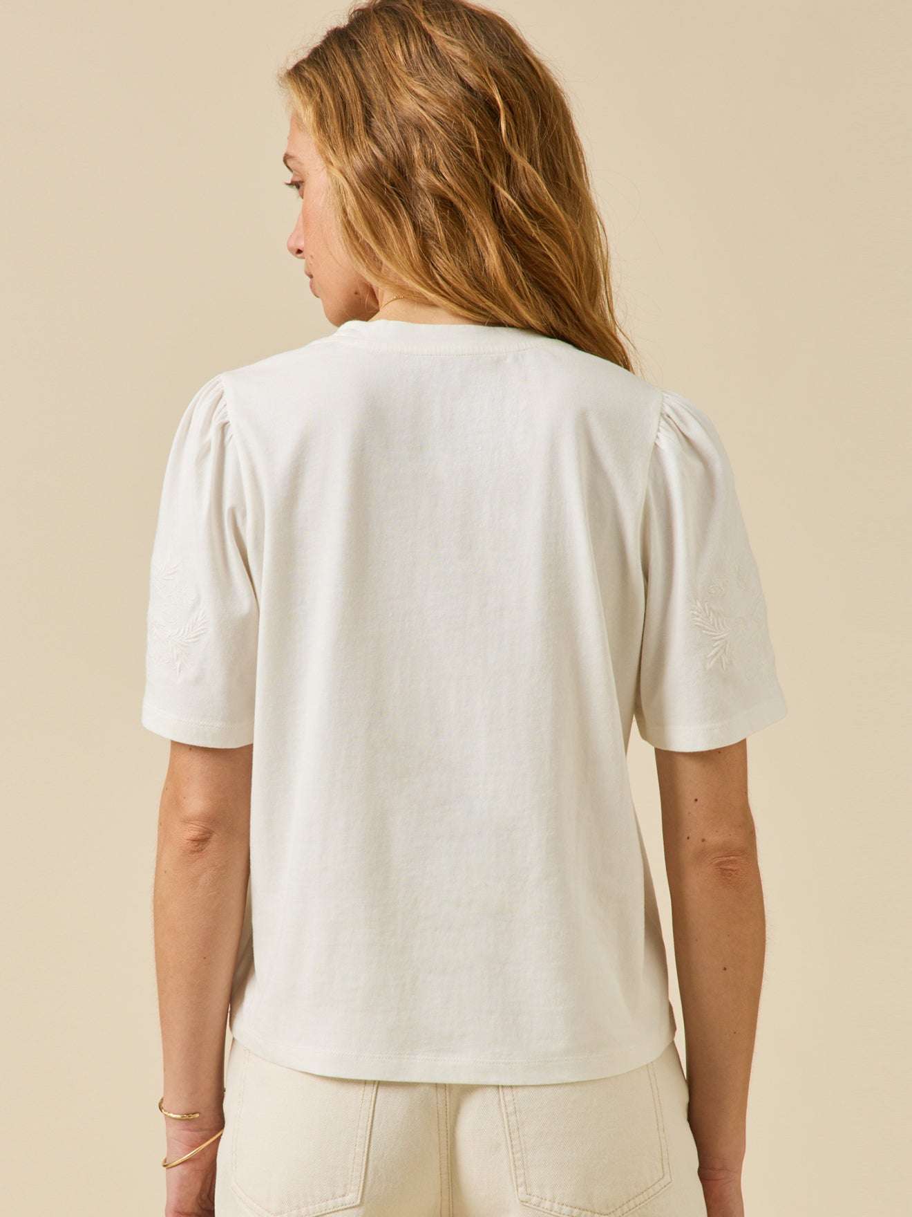 T-shirt brodé femme coton biologique