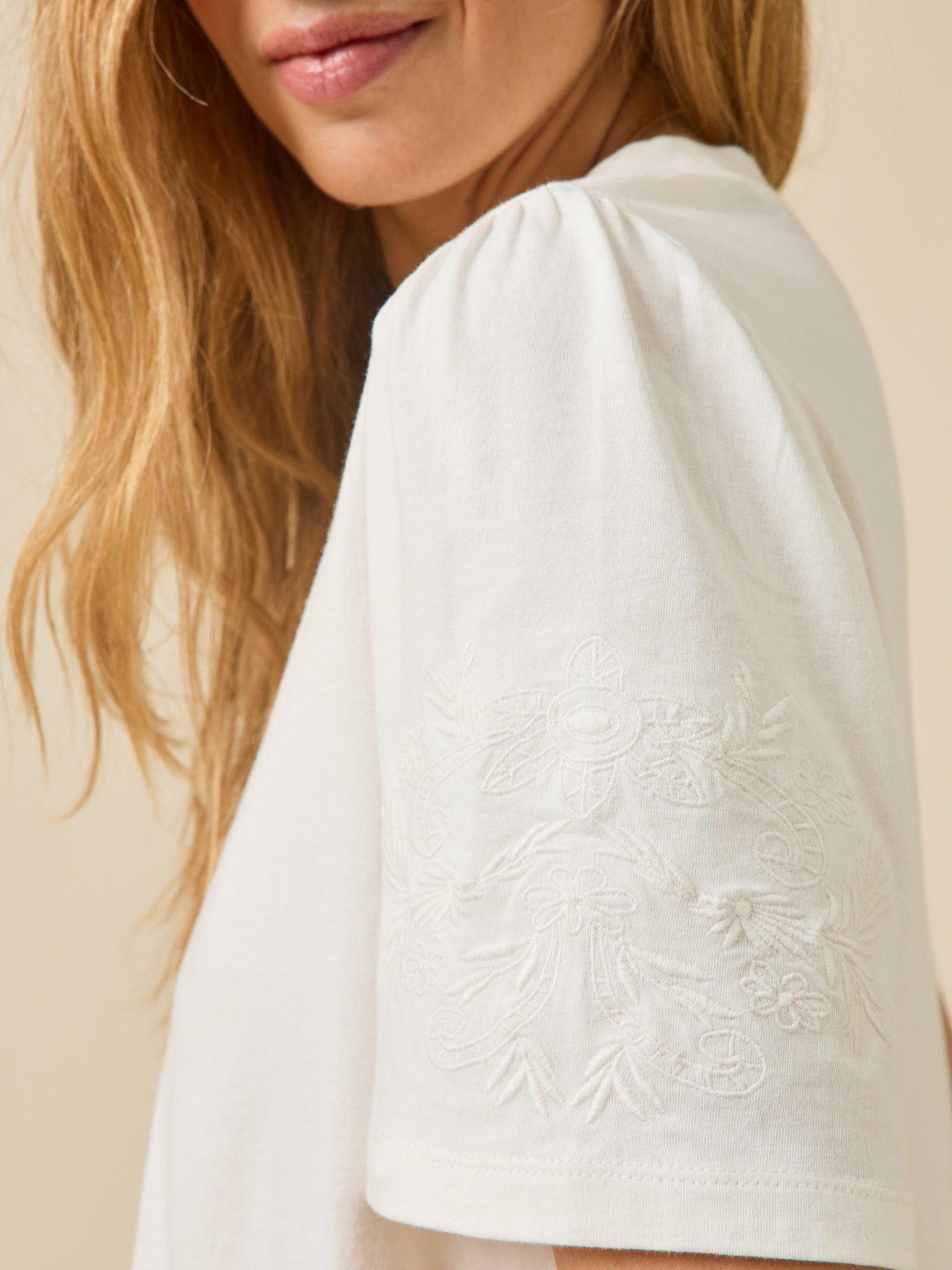 T-shirt brodé femme coton biologique