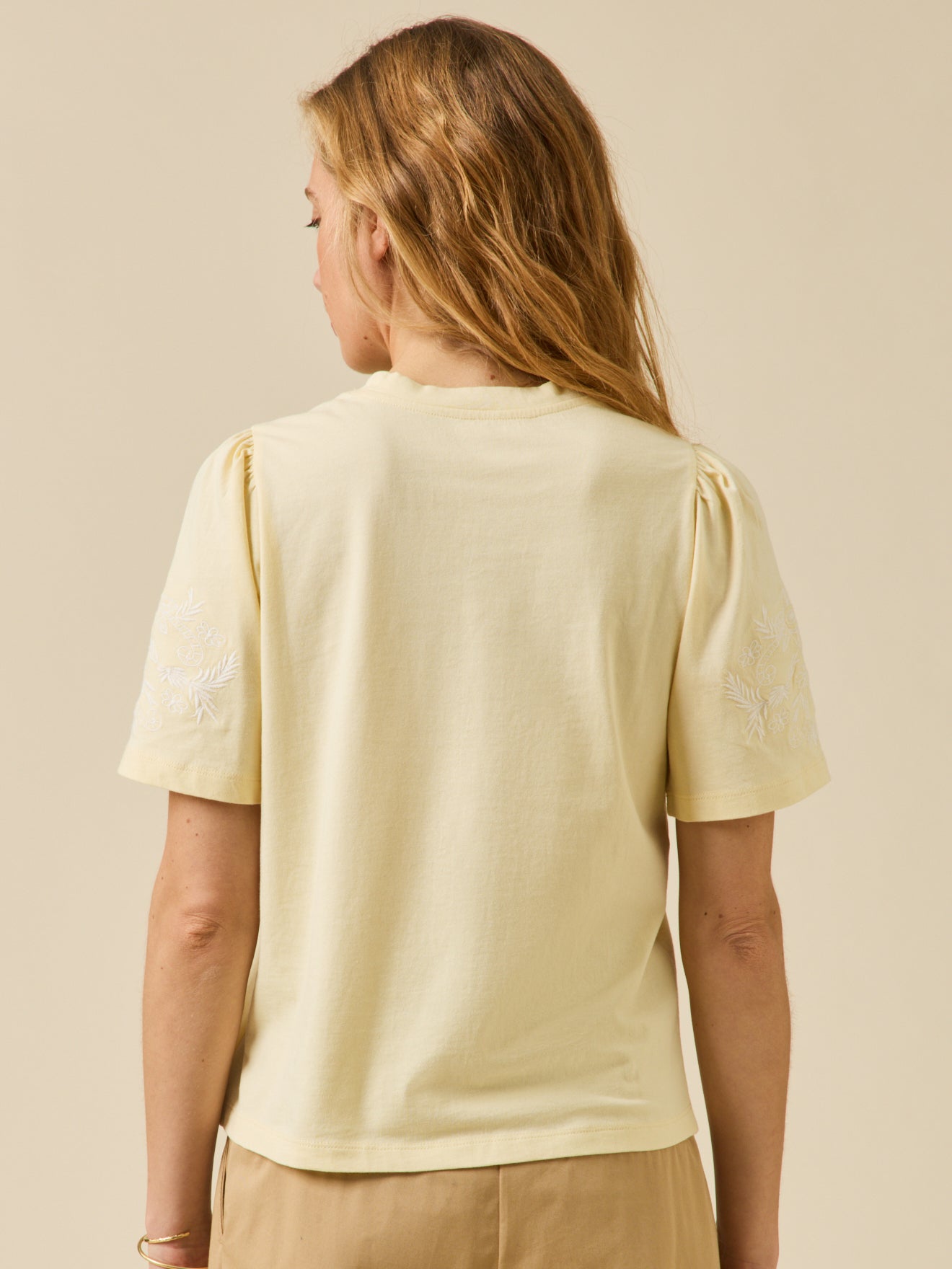 T-shirt brodé femme coton biologique