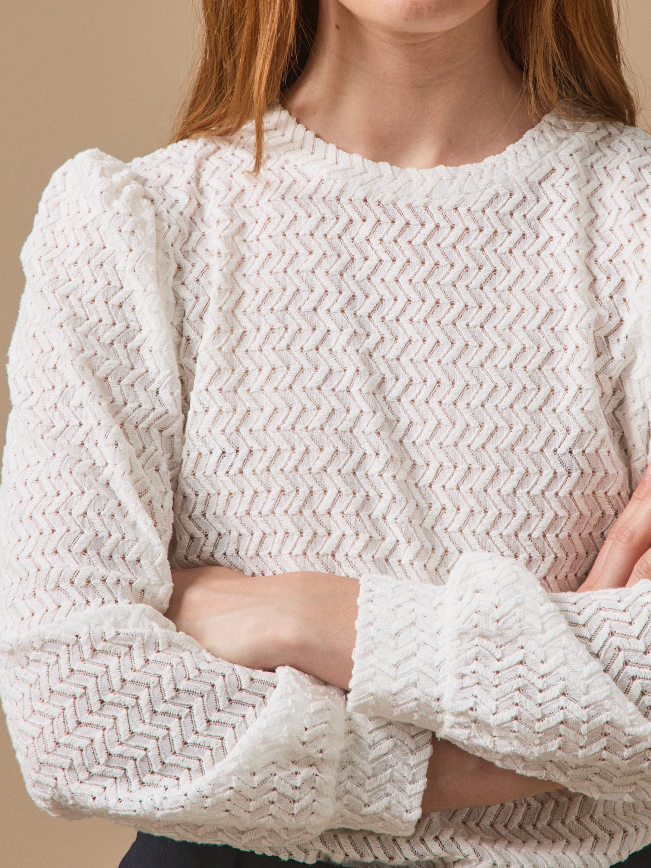 Women's jacquard T-shirt