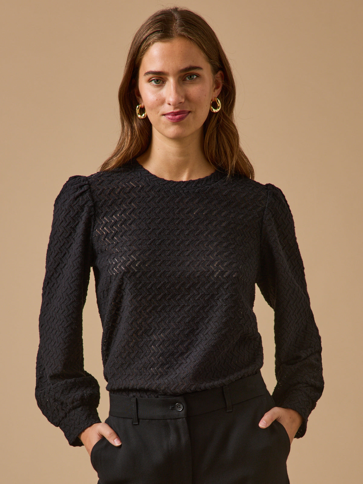 T-shirt jacquard femme