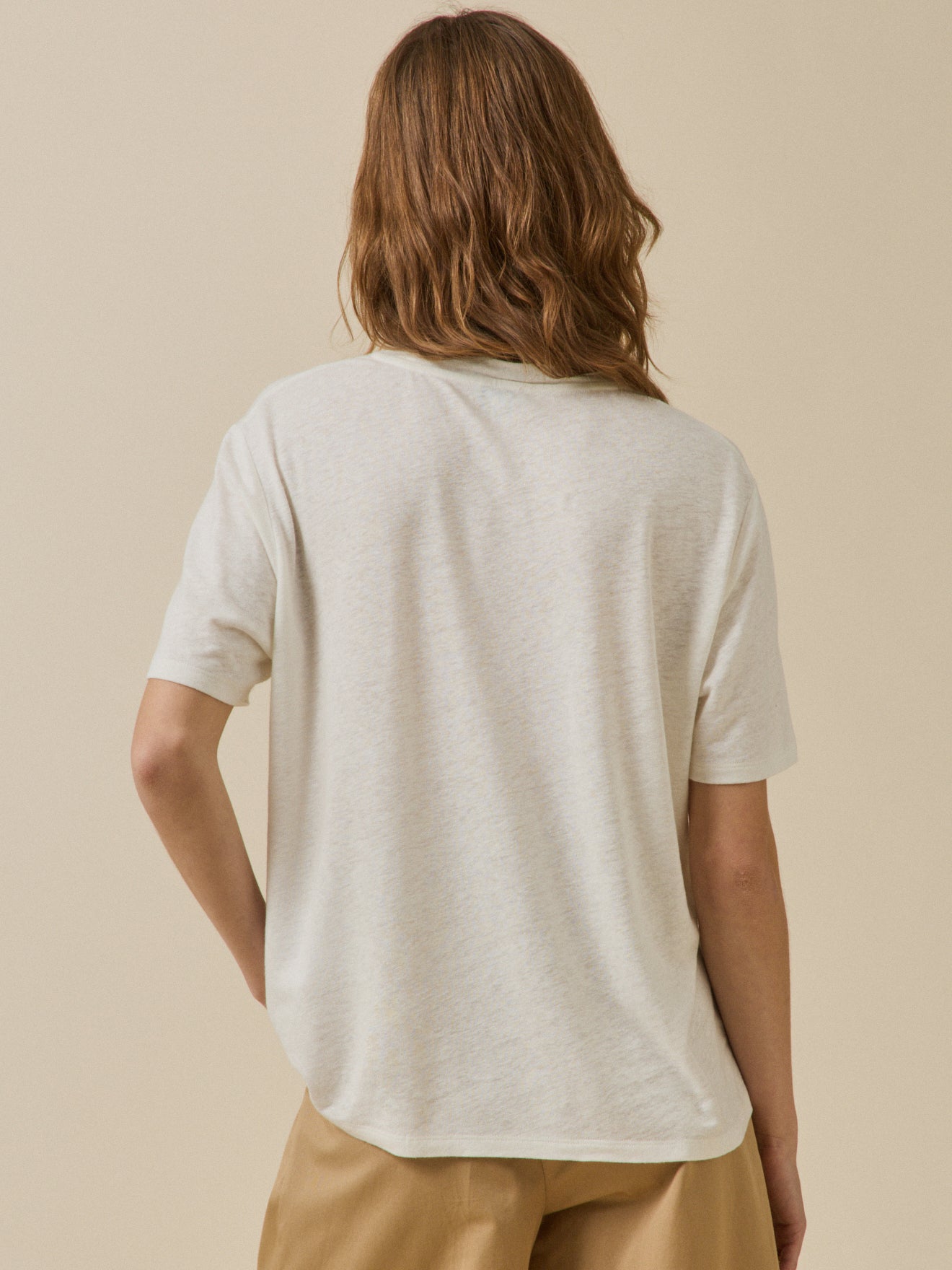Women's linen and viscose T-shirt