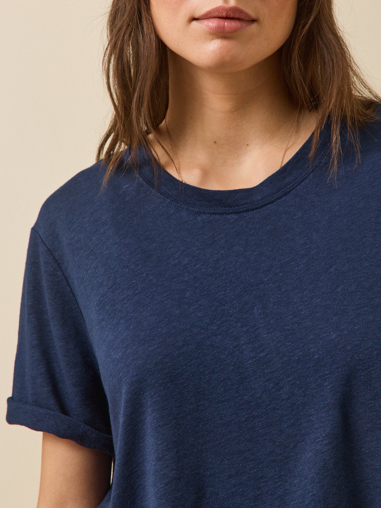 Women's linen and viscose T-shirt